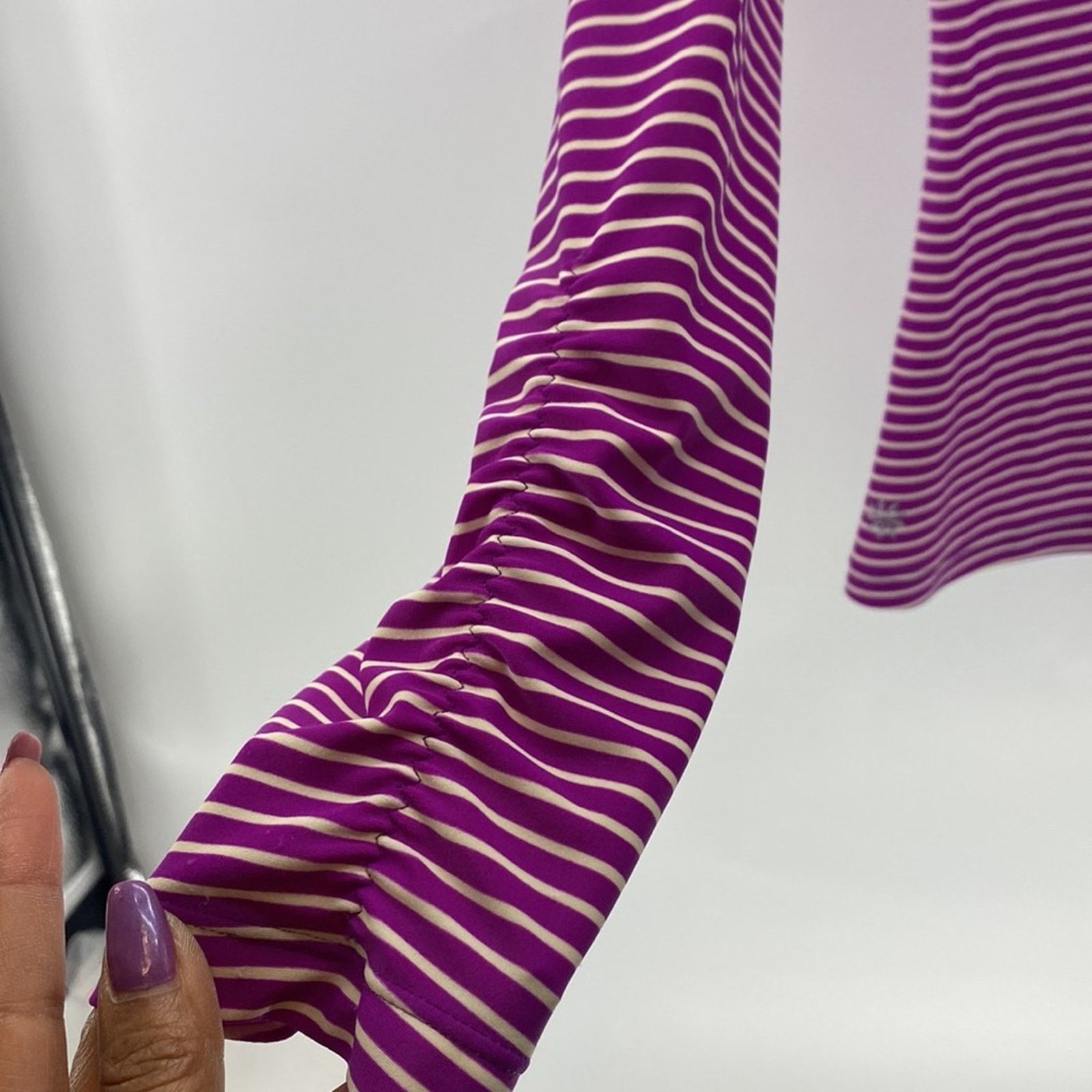 Athleta ATHLETA Gardenia Grove Fitted Long Sleeve Top athletic sz L Size L / US 10 / IT 46 - 4 Thumbnail