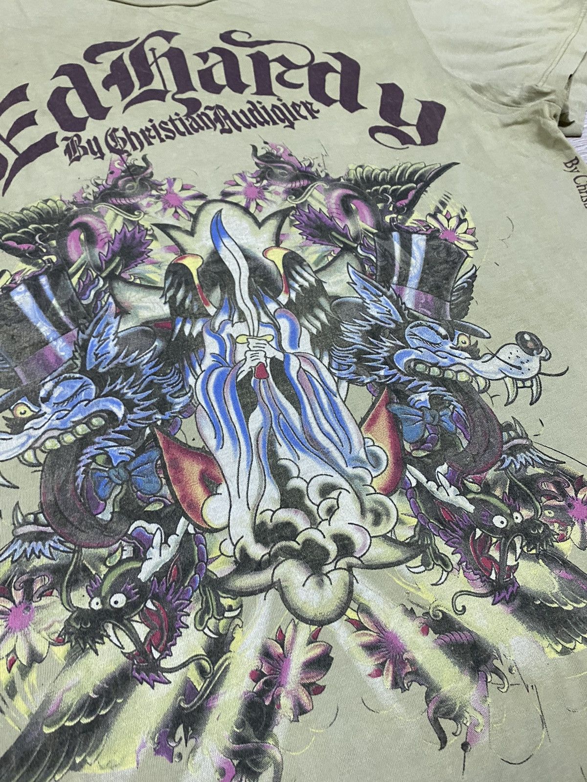 Ed Hardy Ed hardy wolf 🐺 vintage big logo t-shirt roses, eagle, ship Size US S / EU 44-46 / 1 - 6 Thumbnail
