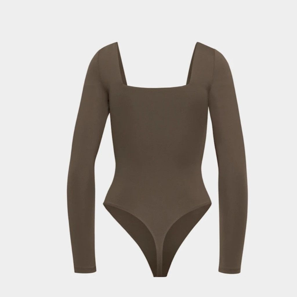 Other BABATON ARITZIA Body Brown Squareneck Long Sleeve Bodysuit S Size XXS / US 00 / IT 34 - 2 Thumbnail