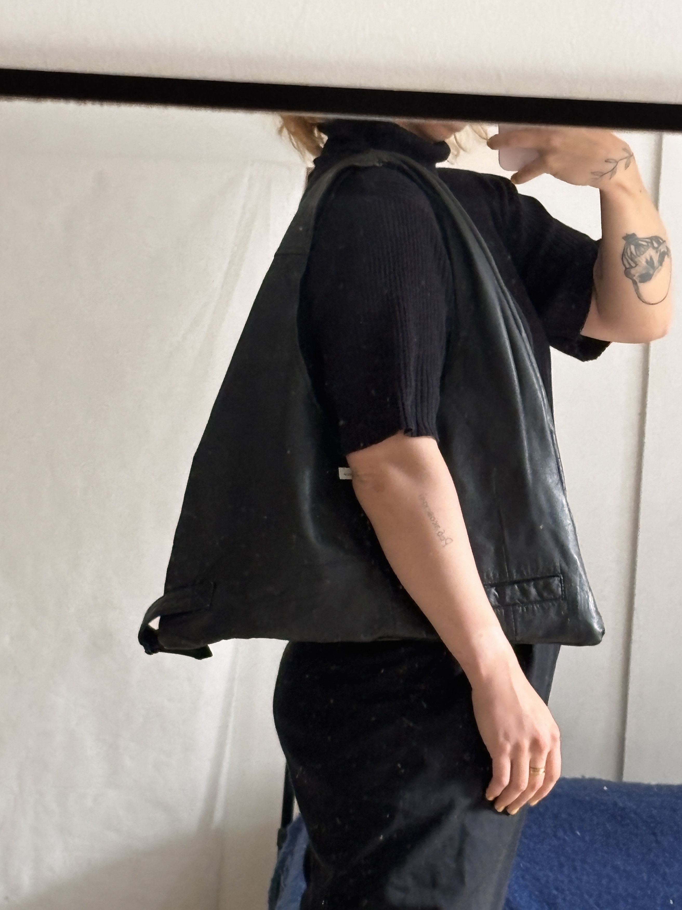 Other Hobo leather bag black shopper avant garde Size ONE SIZE - 5 Thumbnail