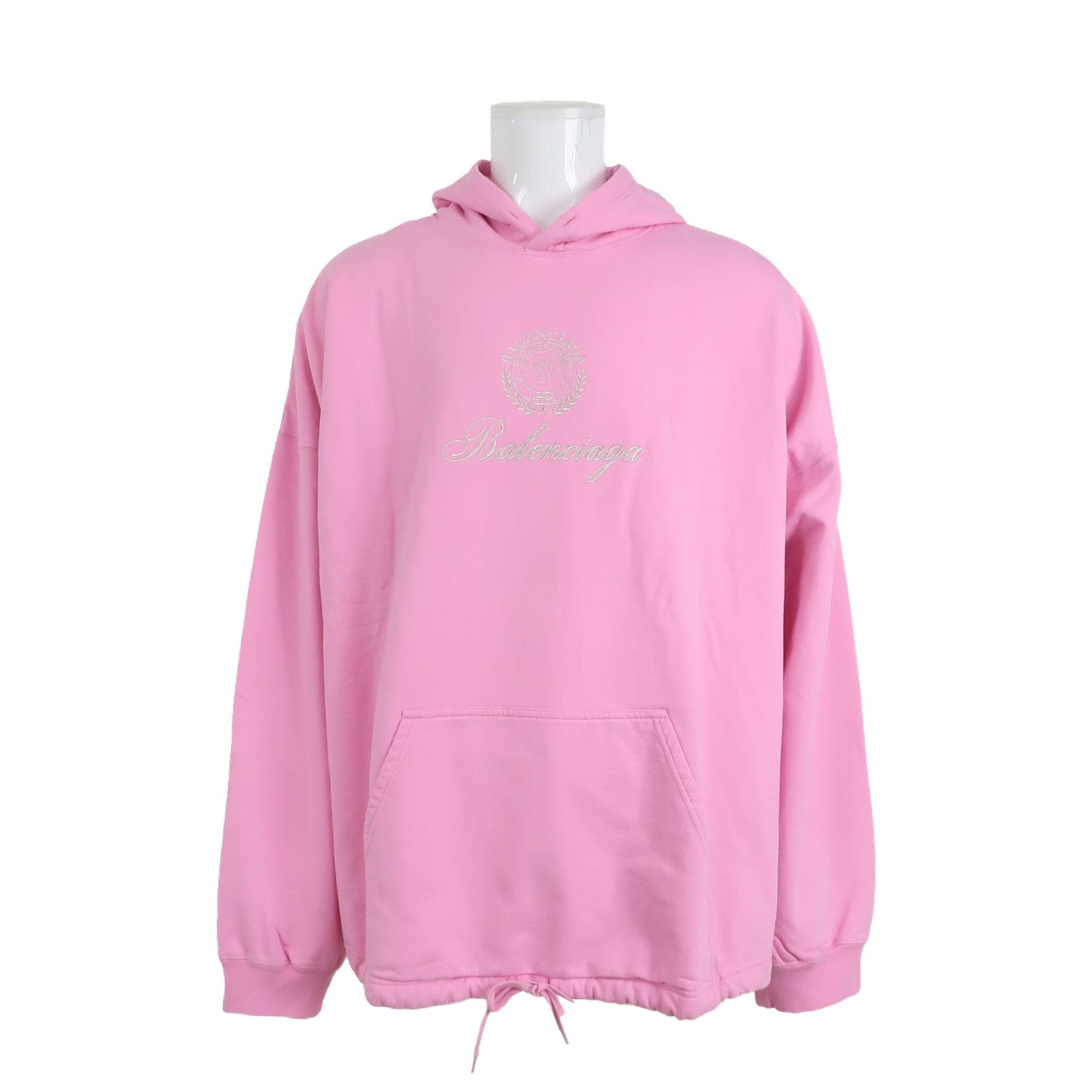 Balenciaga Balenciaga Pink Logo Embroidered Hoodie Size L Size US L / EU 52-54 / 3 - 1 Thumbnail