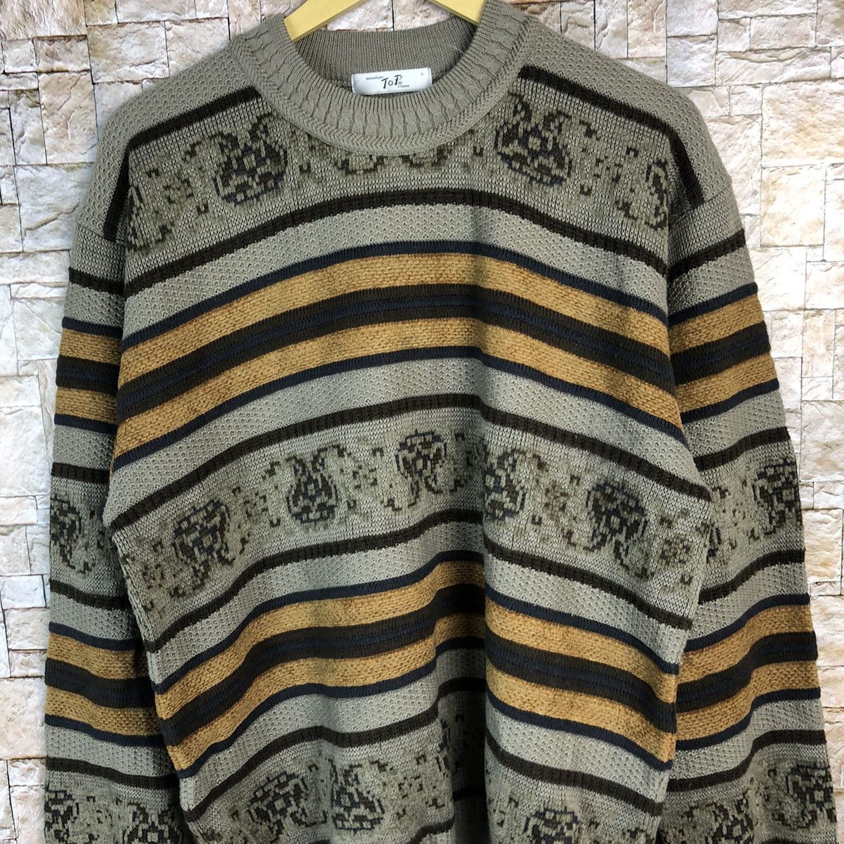 Homespun Knitwear Top Cream art vintage japan sweatshirt Knitwear #A690 Size M / US 6-8 / IT 42-44 - 5 Thumbnail