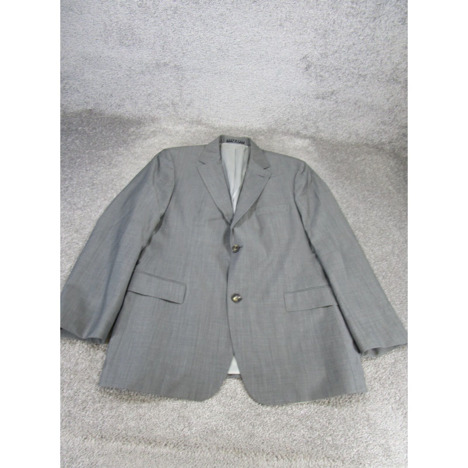 Hugo Boss HUGO BOSS Blazer Mens 44 Gray Cotton Single-Breasted 2 Piece Jacket Coat Business Mens Gray 44 Regular Card2? Size 44R - 2 Thumbnail