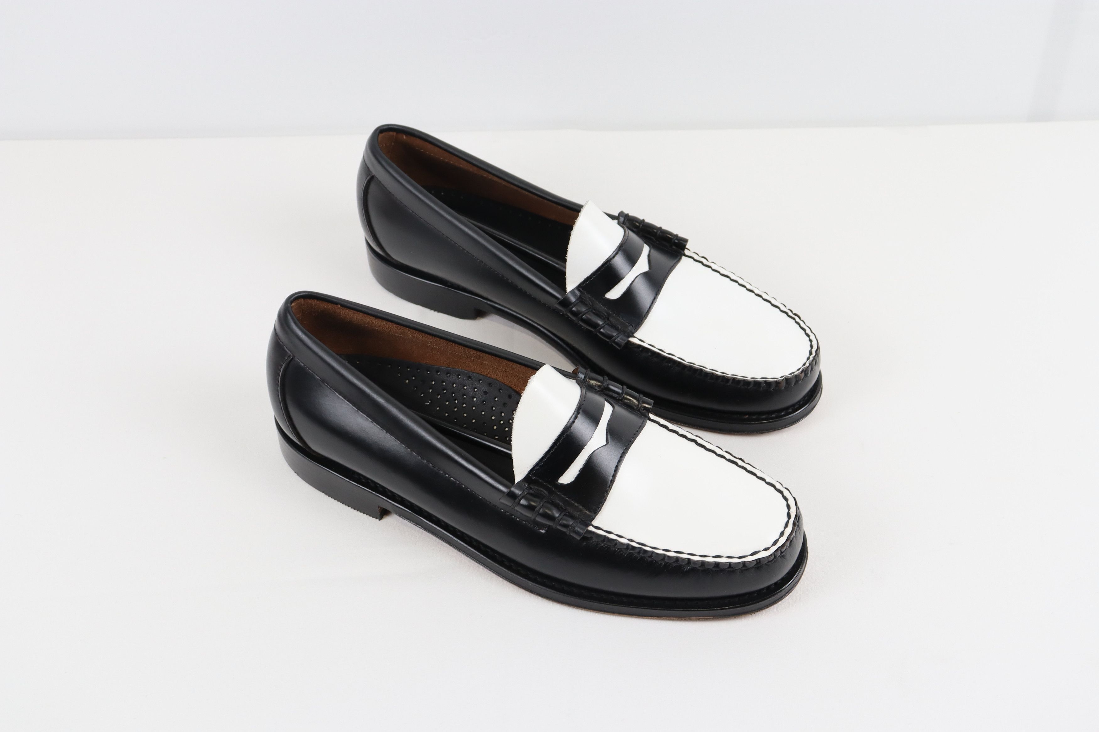 G.H. Bass & Co. o1rshd Weejun Larson Penny Moccasins in Black / White Size US 11.5 / EU 44-45 - 7 Thumbnail