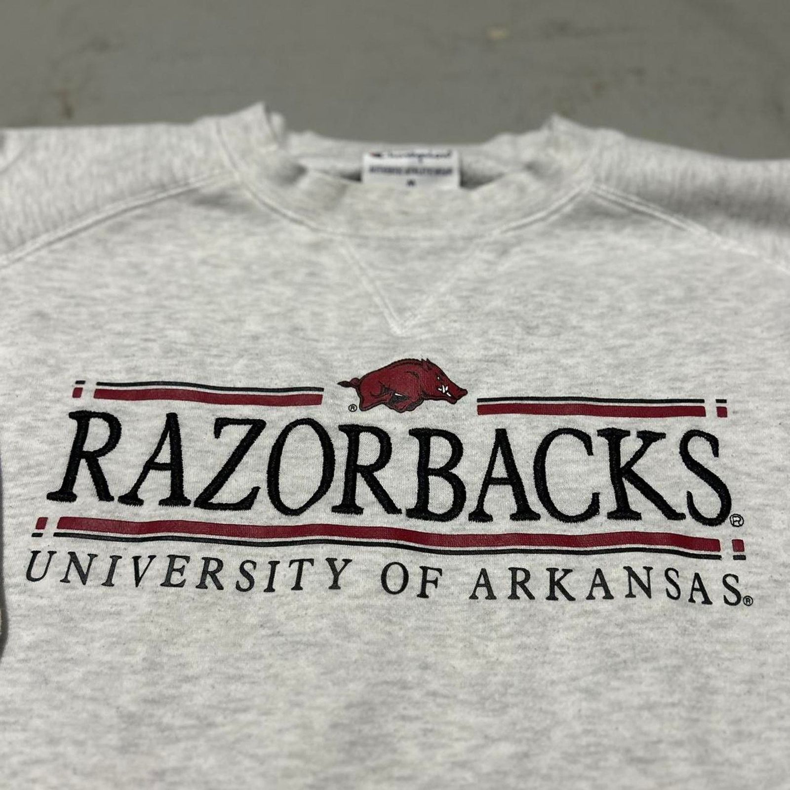 Champion Vintage Ash Grey University of Arkansas Razorbacks Champion Size US M / EU 48-50 / 2 - 3 Thumbnail