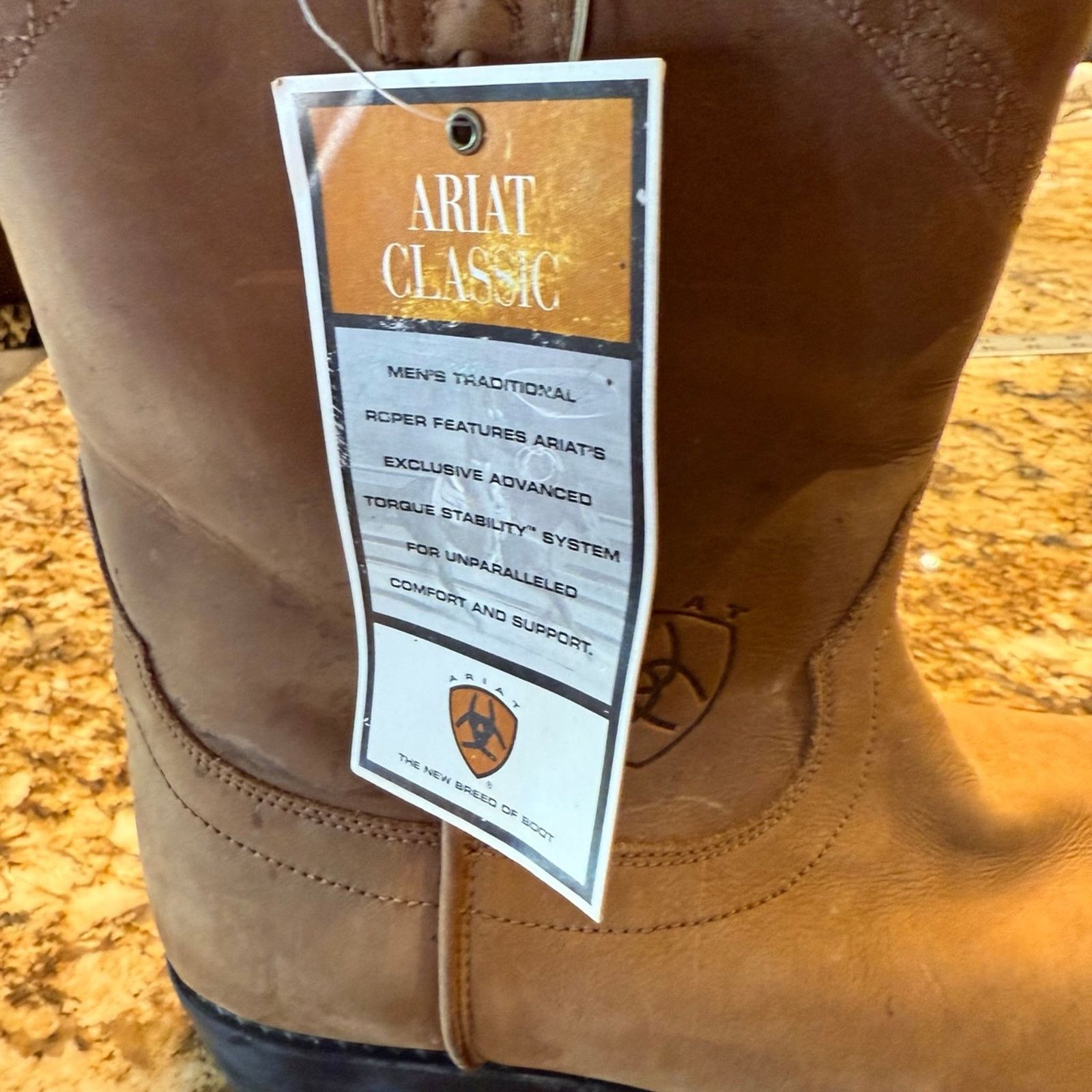 Ariat 11.5 Medium Tan Nubuck Classic Roper Style Boots NWT