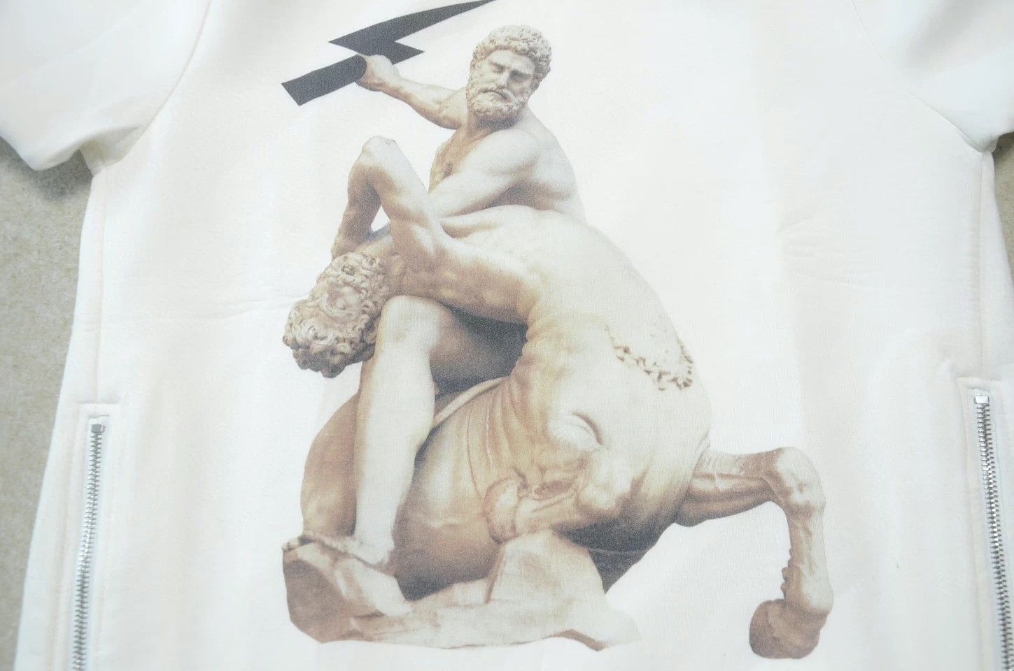 Neil Barrett Neil Barrett White Double-Zip Space Zeus Sweatshirt Size US M / EU 48-50 / 2 - 3 Thumbnail