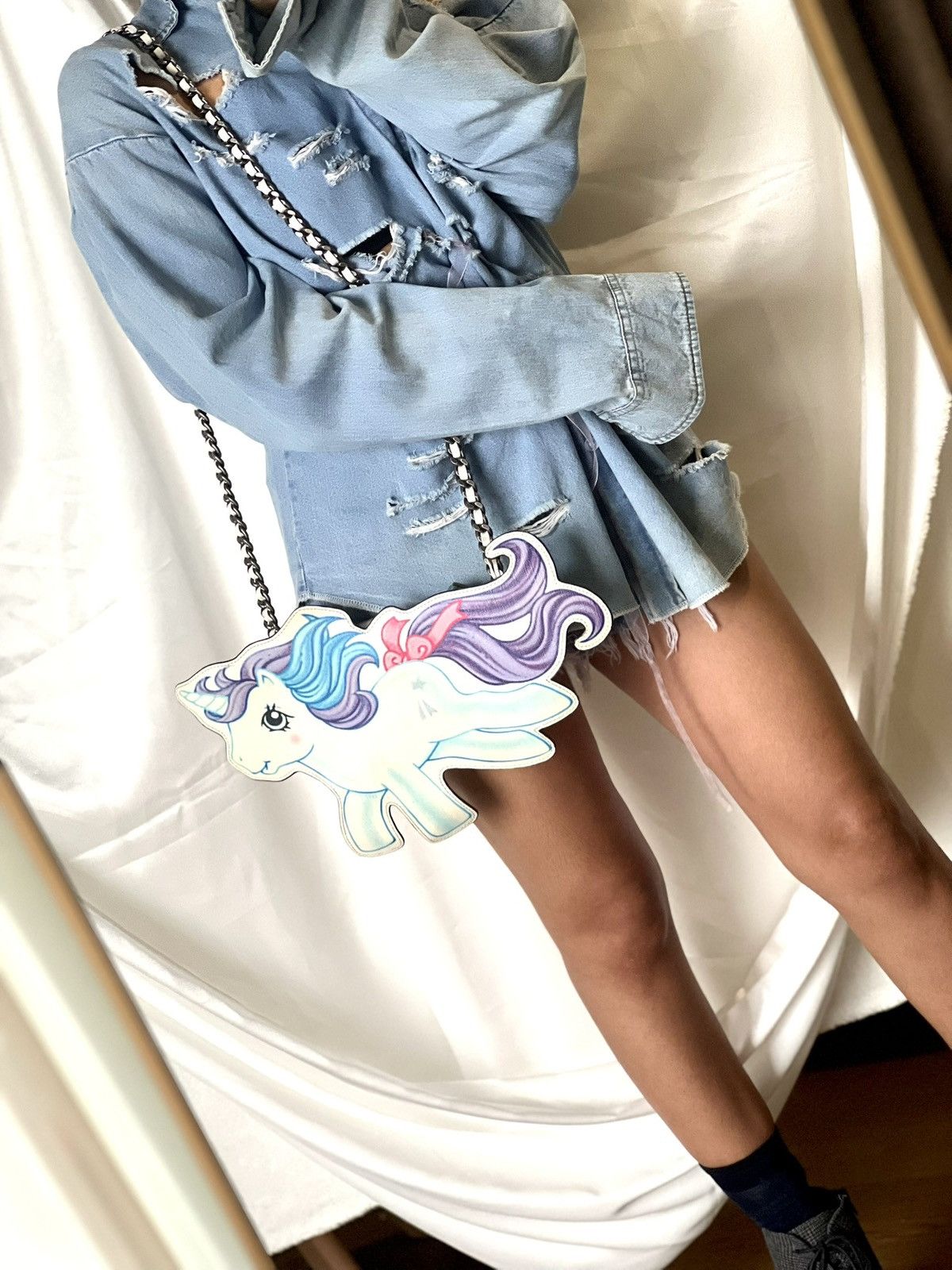 Moschino Moschino My Little Pony Crossbody Bag – Light Blue Unicorn Size ONE SIZE - 20 Thumbnail
