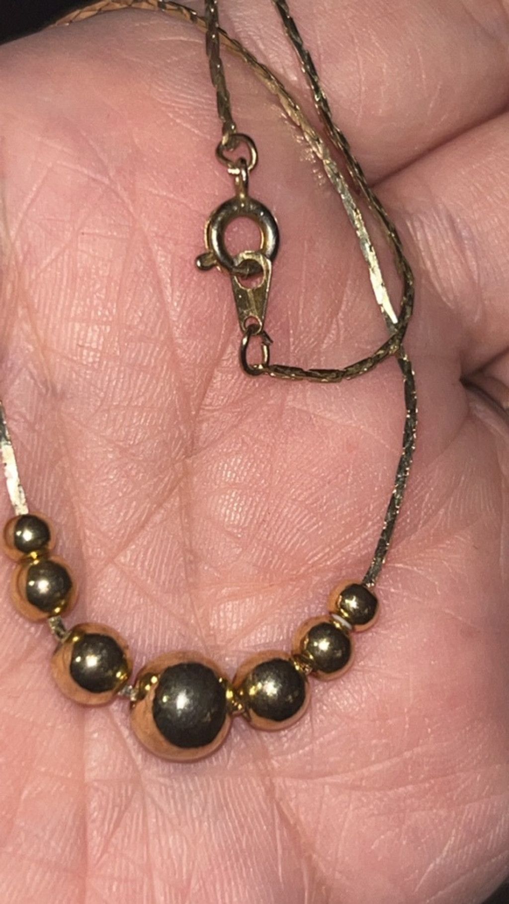 The Unbranded Brand Women's Unbranded Gold Beaded Necklace One Size Size ONE SIZE - 4 Thumbnail