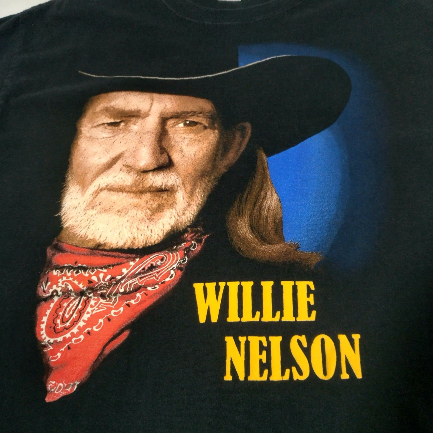 Hanes Willie Nelson Tour Shirt L Hanes Black Short Sleeve Cotton Crew Neck 2013 Country Music Double-Sided Mens T-Shirt Size US L / EU 52-54 / 3 - 4 Thumbnail
