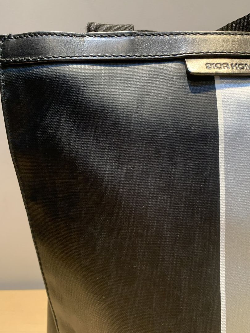 Dior Vintage Dior Homme by Hedi Slimane Monogram Stripe Tote Bag Size ONE SIZE - 4 Thumbnail