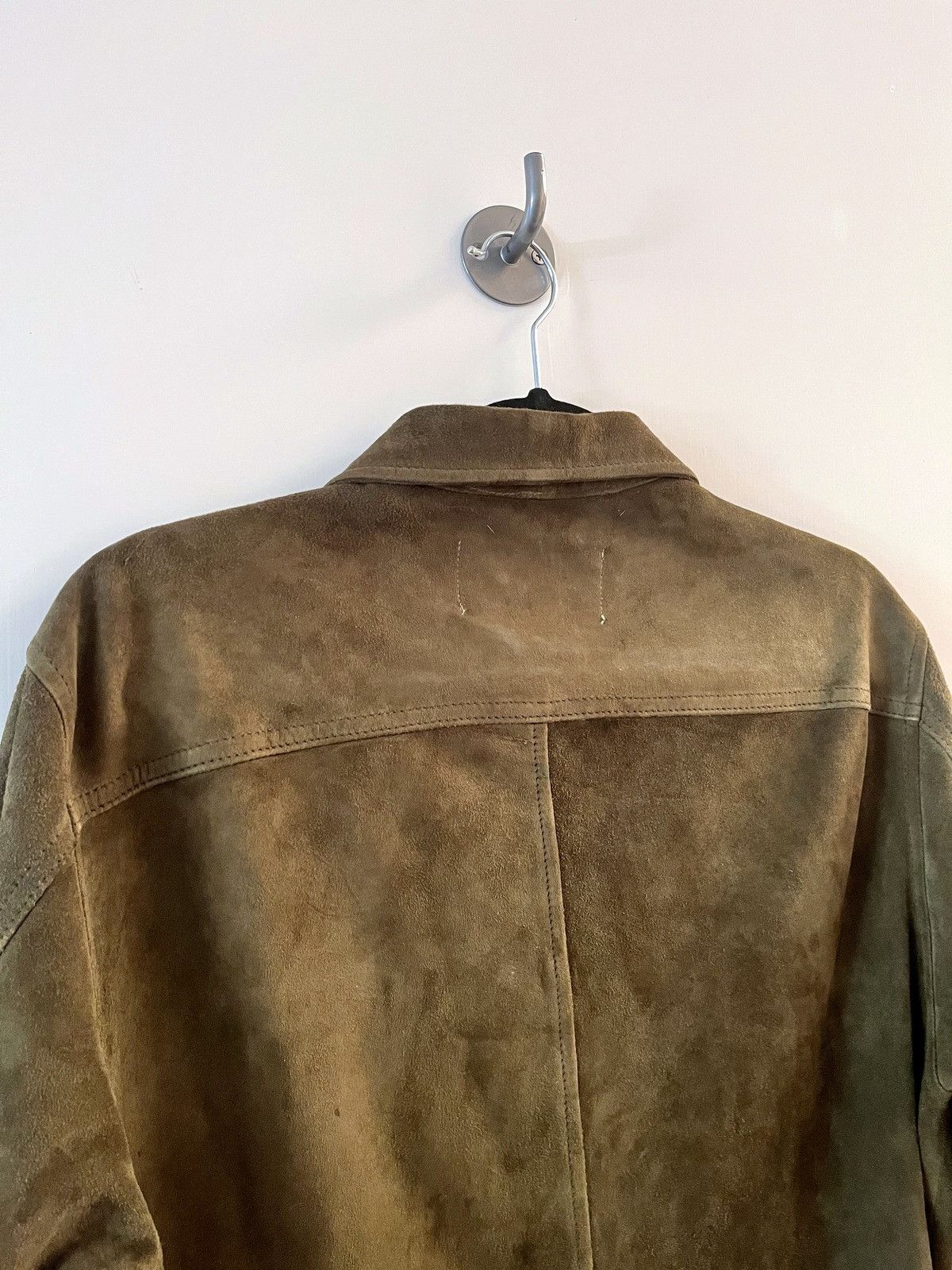 Our Legacy Our Legacy Olive Green Suede Zip Shirt Jacket Size 48 Size US M / EU 48-50 / 2 - 12 Thumbnail