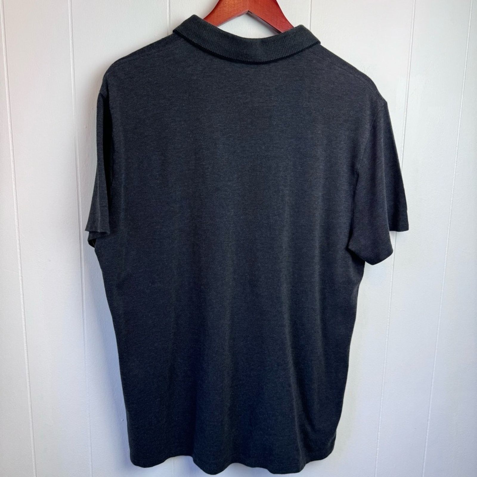 Express Express Dark Grey Pique Short Sleeve Shirt Men’s Size Large Size US L / EU 52-54 / 3 - 8 Thumbnail