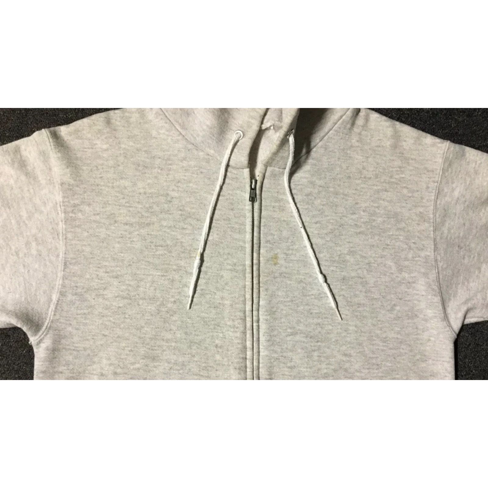 Vintage VINTAGE American Vintage Gray Zip Hoodie Sweatshirt M USA 80s 90s Blank Track Biker Punk Surf Skate Mens Size US M / EU 48-50 / 2 - 3 Thumbnail