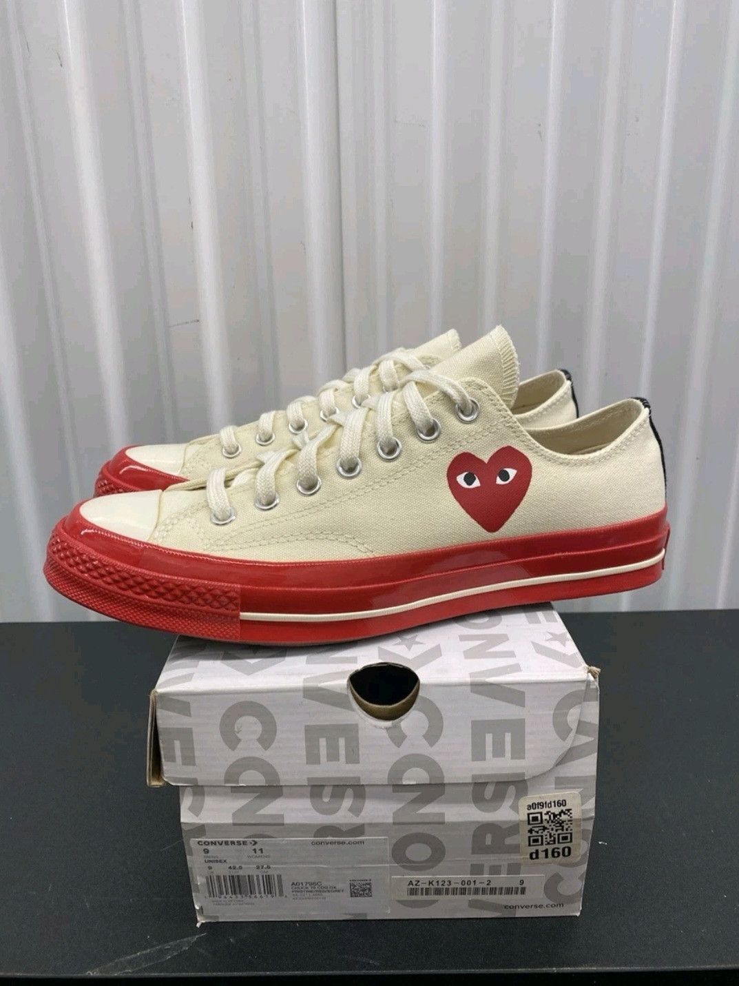 Converse Converse Comme Des Garçons Play X Chuck 70 Low Pristine Red Size US 9 / EU 42 - 1 Thumbnail