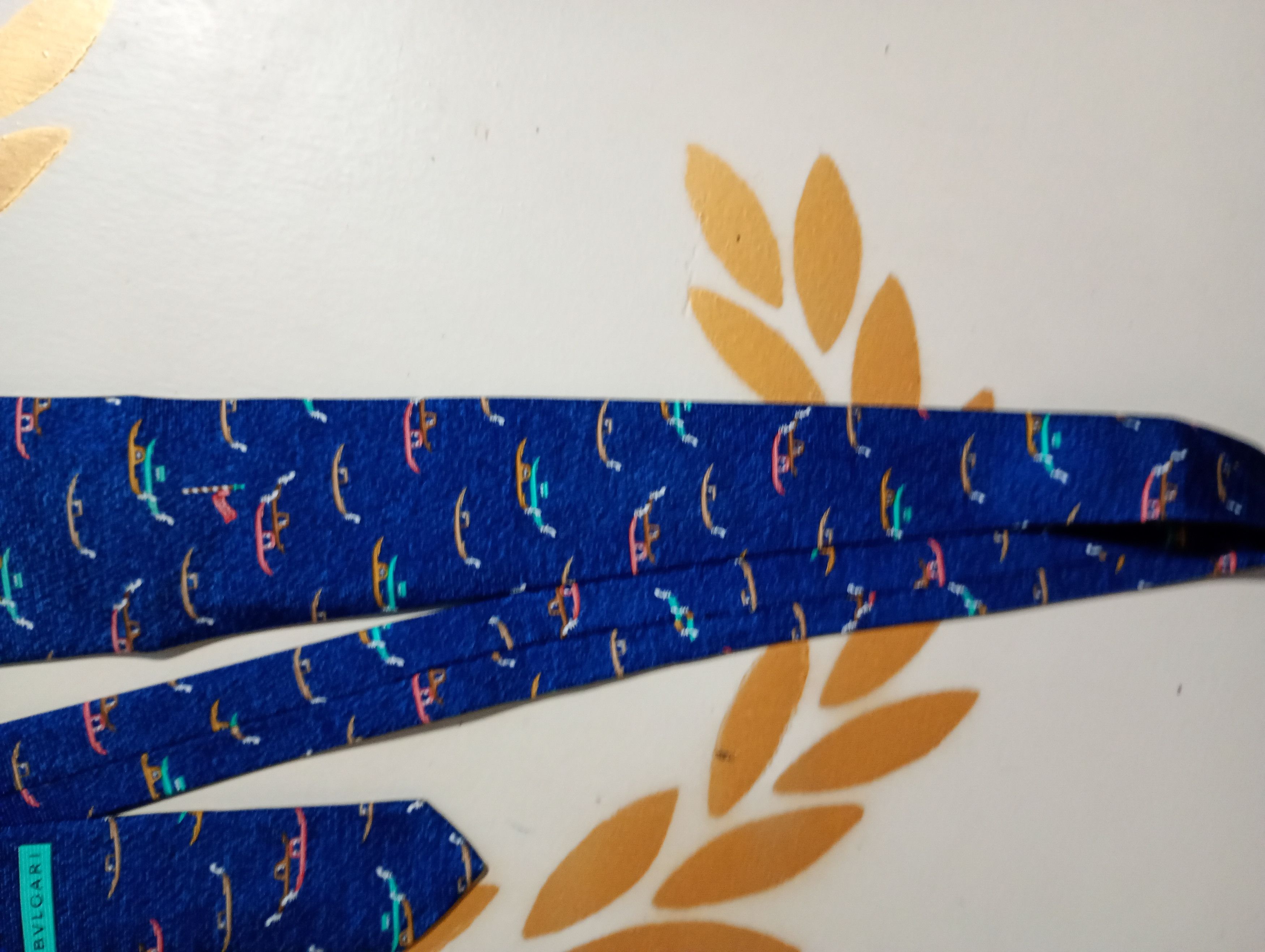 Bvlgari Bvlgari Hand Made Silk Tie Vintage 90/s Size ONE SIZE - 5 Thumbnail