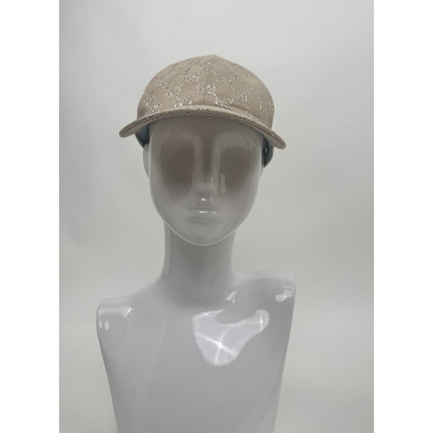 Gucci Gucci Gardenia Silver Canvas Monogram Rush Baseball Hat Size ONE SIZE - 6 Thumbnail