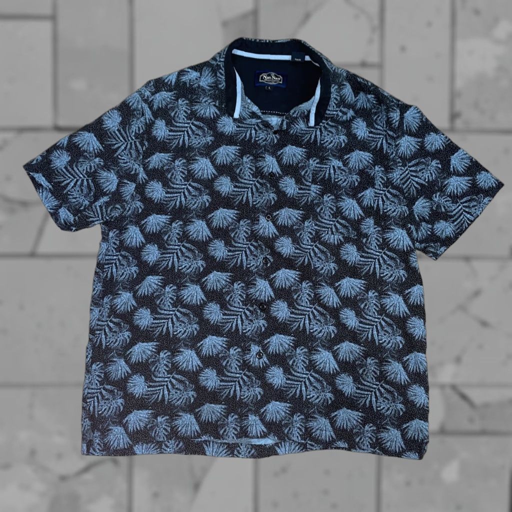 Nat Nast Nat Nast Blue Hawaiian Shirt L Mens Size US L / EU 52-54 / 3 - 1 Thumbnail