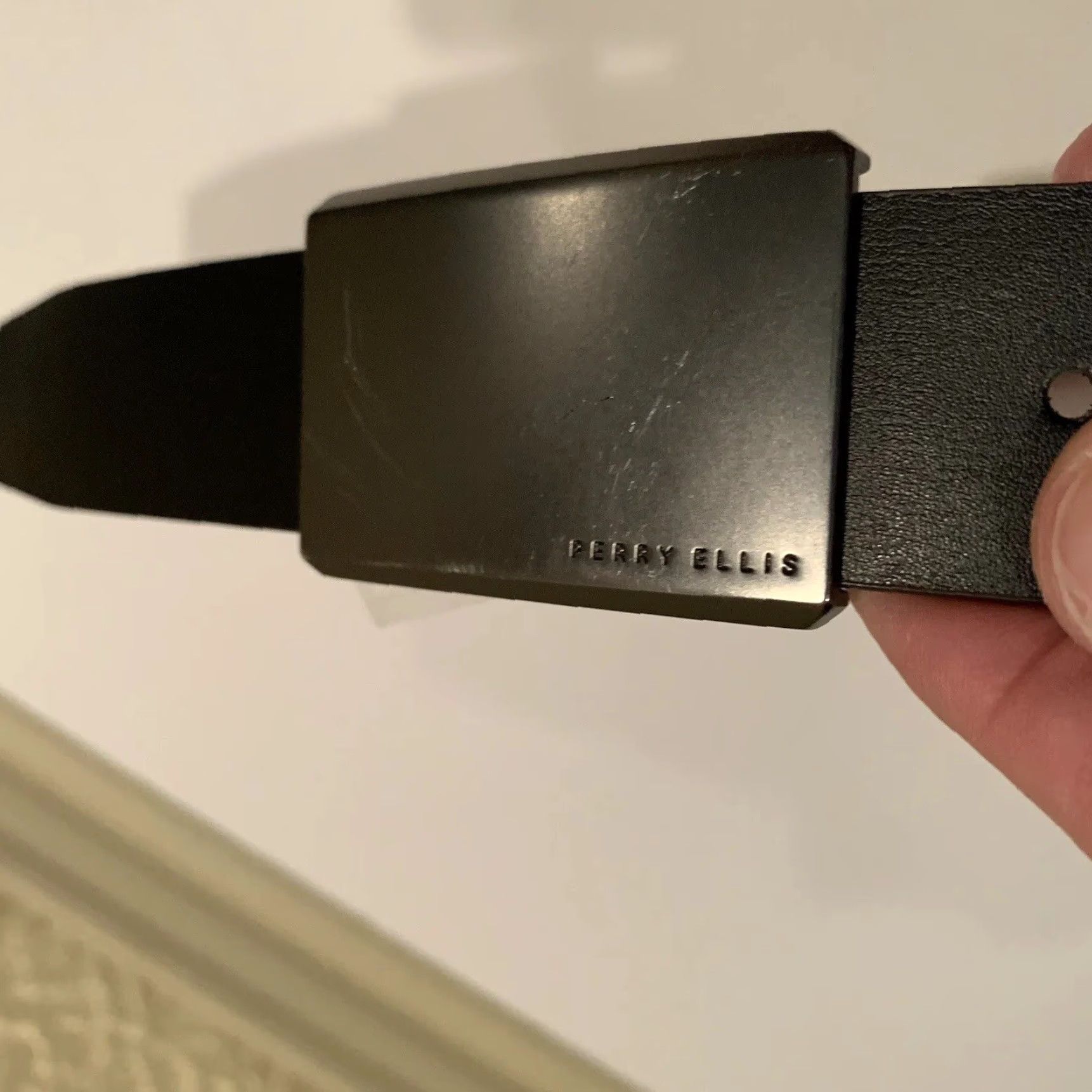 Perry Ellis Perry Ellis Men's Reversible Dress Belt - Brown - Size 34 - Classic Leather Buckle Size 34 - 2 Thumbnail