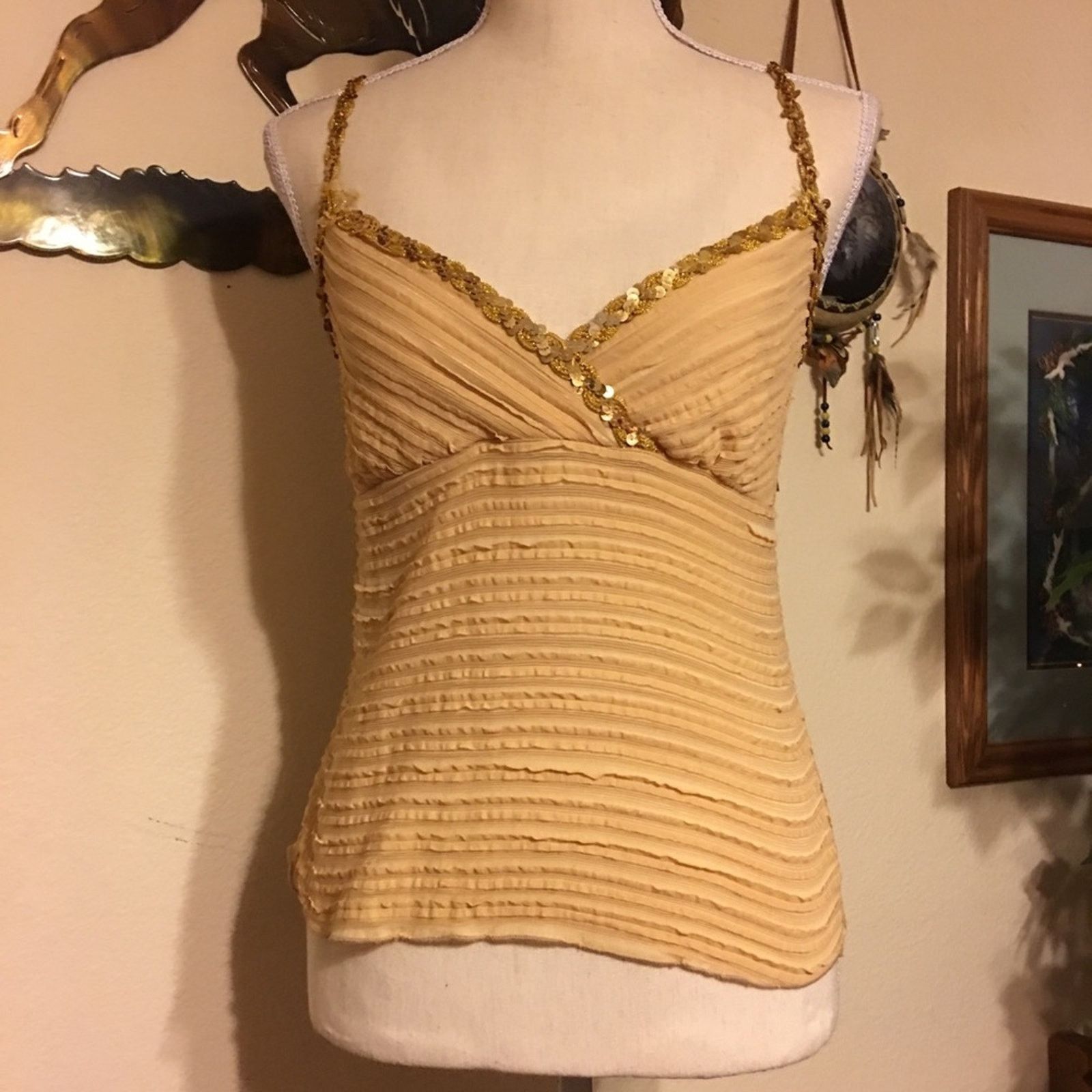 Other Lydee gold sequin textured camisole tank top M Size M / US 6-8 / IT 42-44 - 1 Thumbnail
