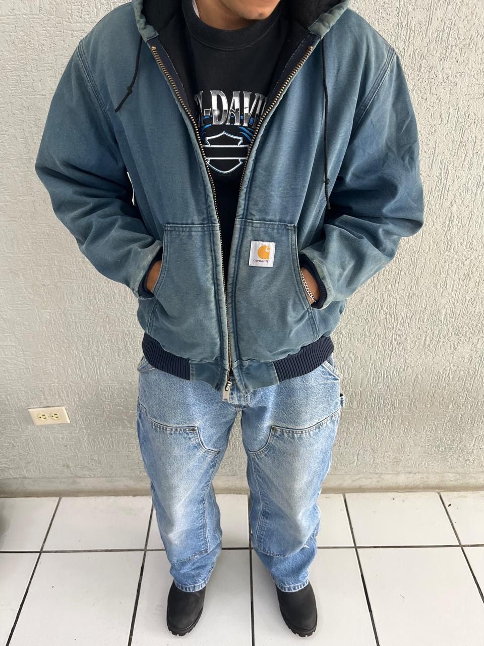 Carhartt Carhartt Duck Active Big Logo 90’s [J04-NVY] Size US M / EU 48-50 / 2 - 6 Thumbnail