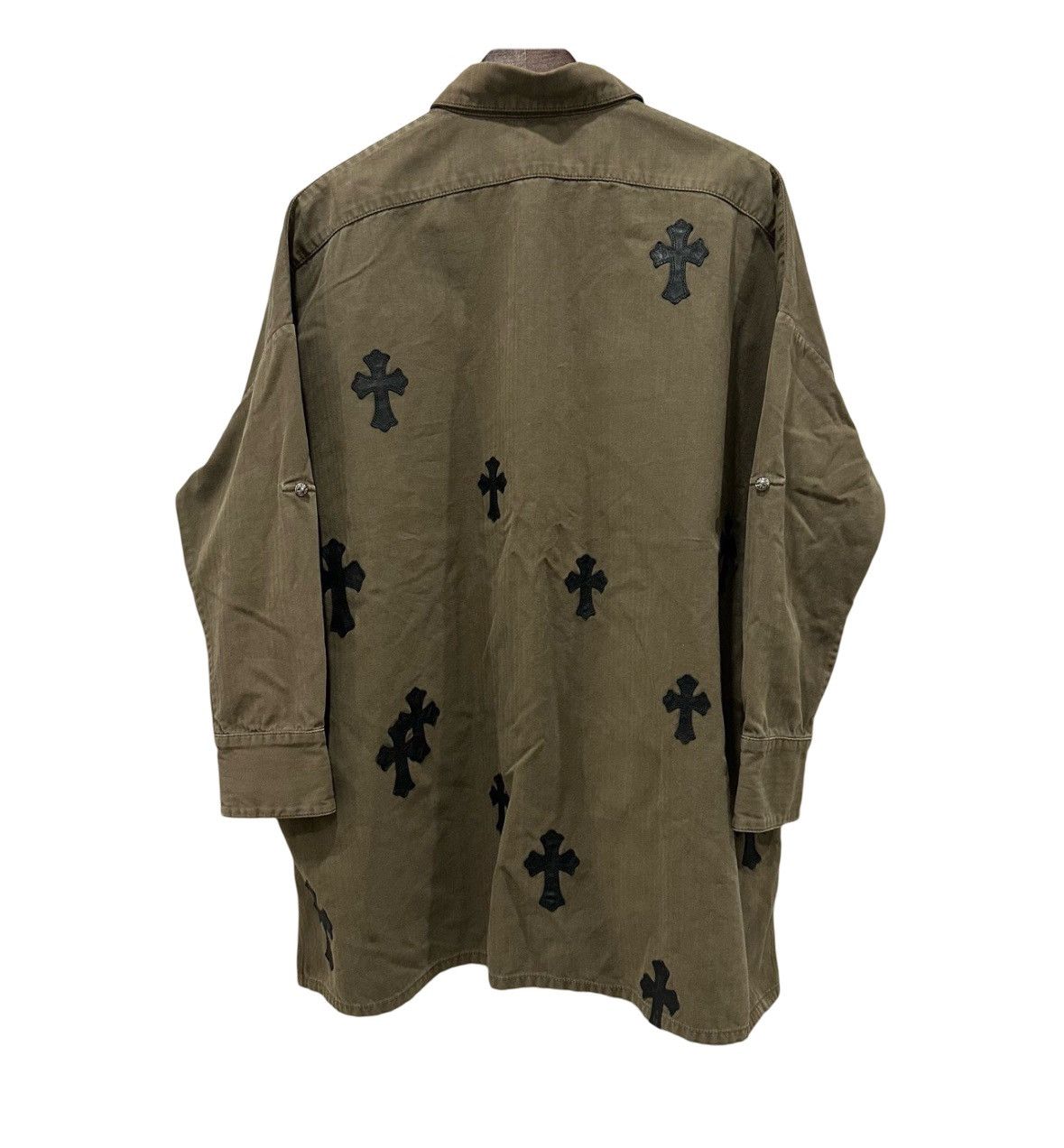 Chrome Hearts Leather cross patch mahal kita button up shirt jacket Size US S / EU 44-46 / 1 - 2 Thumbnail