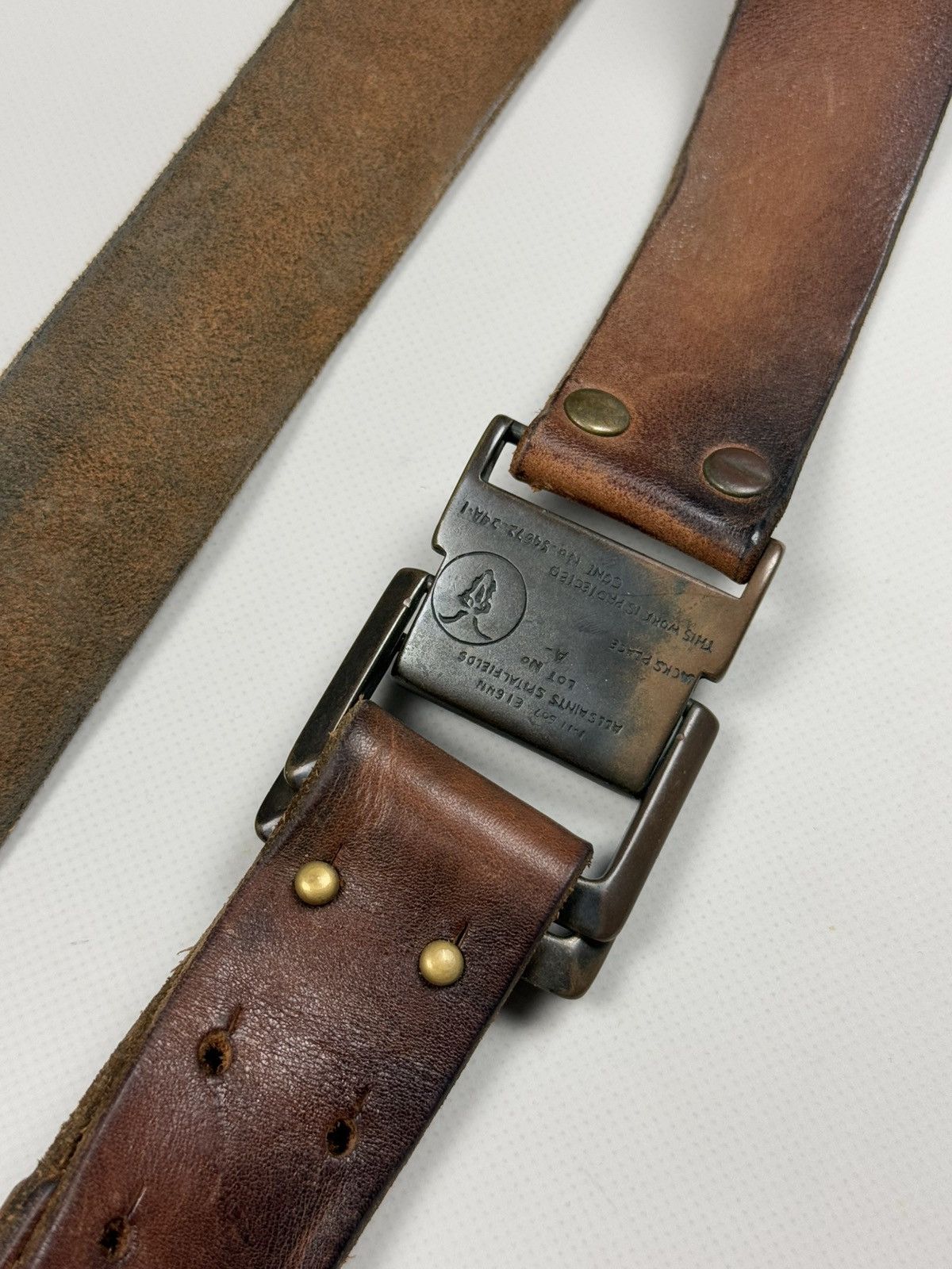 Allsaints Allsaints Vintage Avant-Garde Leather Belt Size ONE SIZE - 6 Thumbnail