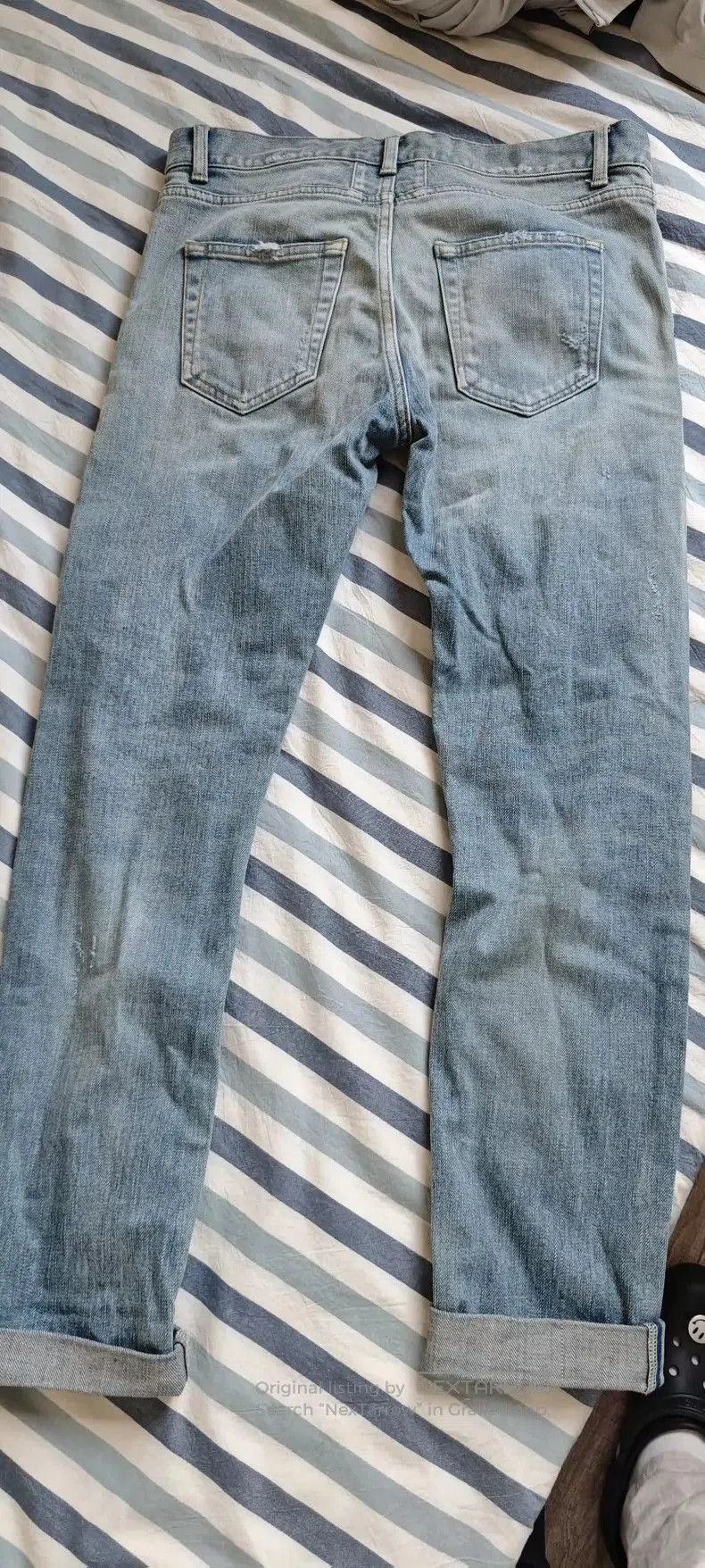 Saint Laurent Paris SAINT LAURENT Distressed Denim Jeans. Size US 34 / EU 50 - 2 Thumbnail