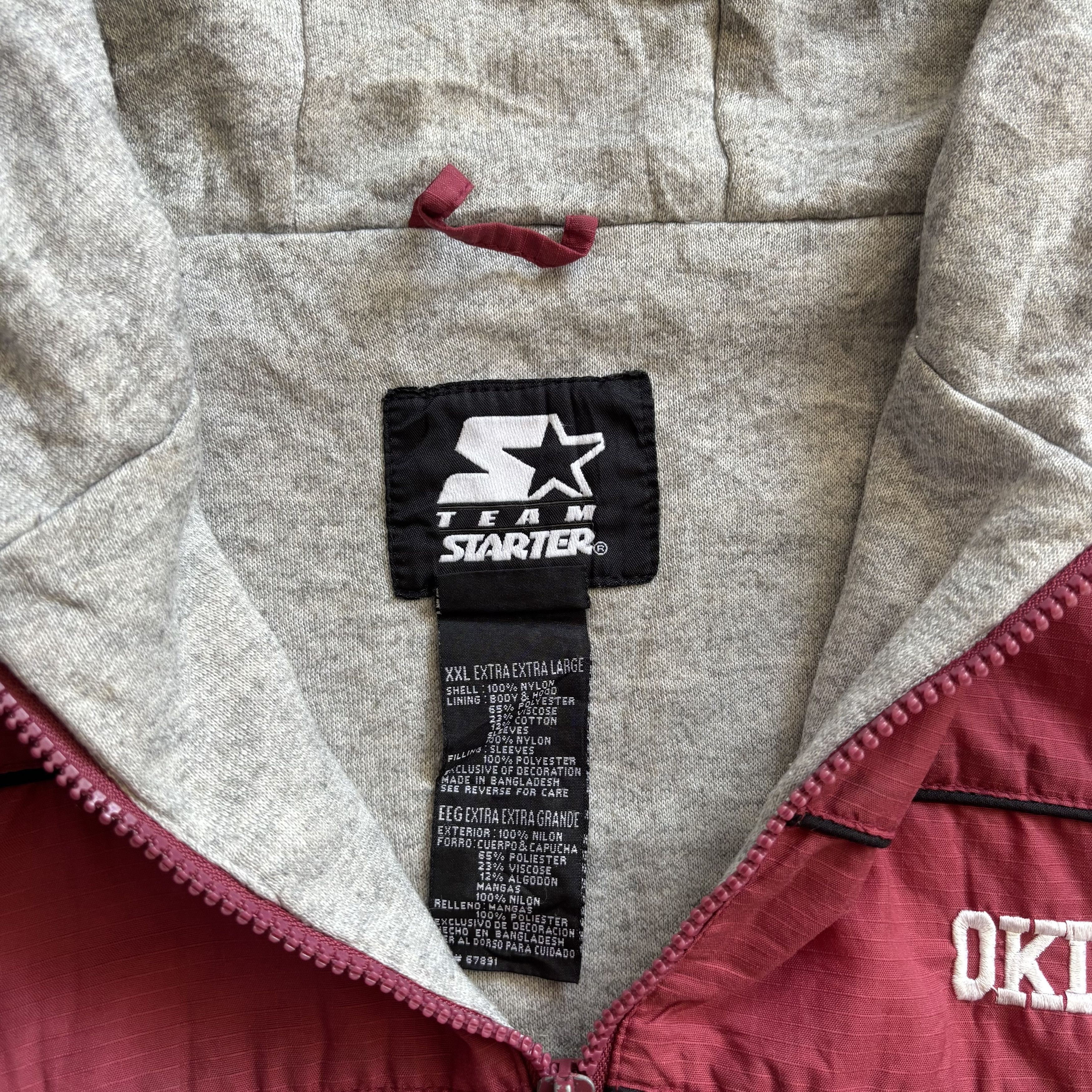 Starter Vintage Oklahoma Sooners Red Windbreaker Size US XXL / EU 58 / 5 - 2 Thumbnail