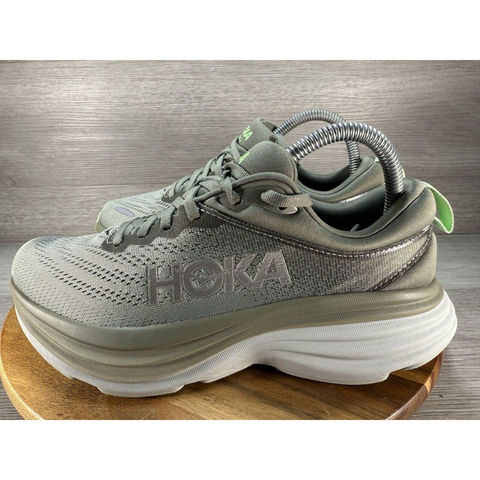 Hoka Hoka One One Bondi 8 Mens Size 7.5 Olive Haze Mercury Size US 7.5 / EU 40-41 - 2 Thumbnail