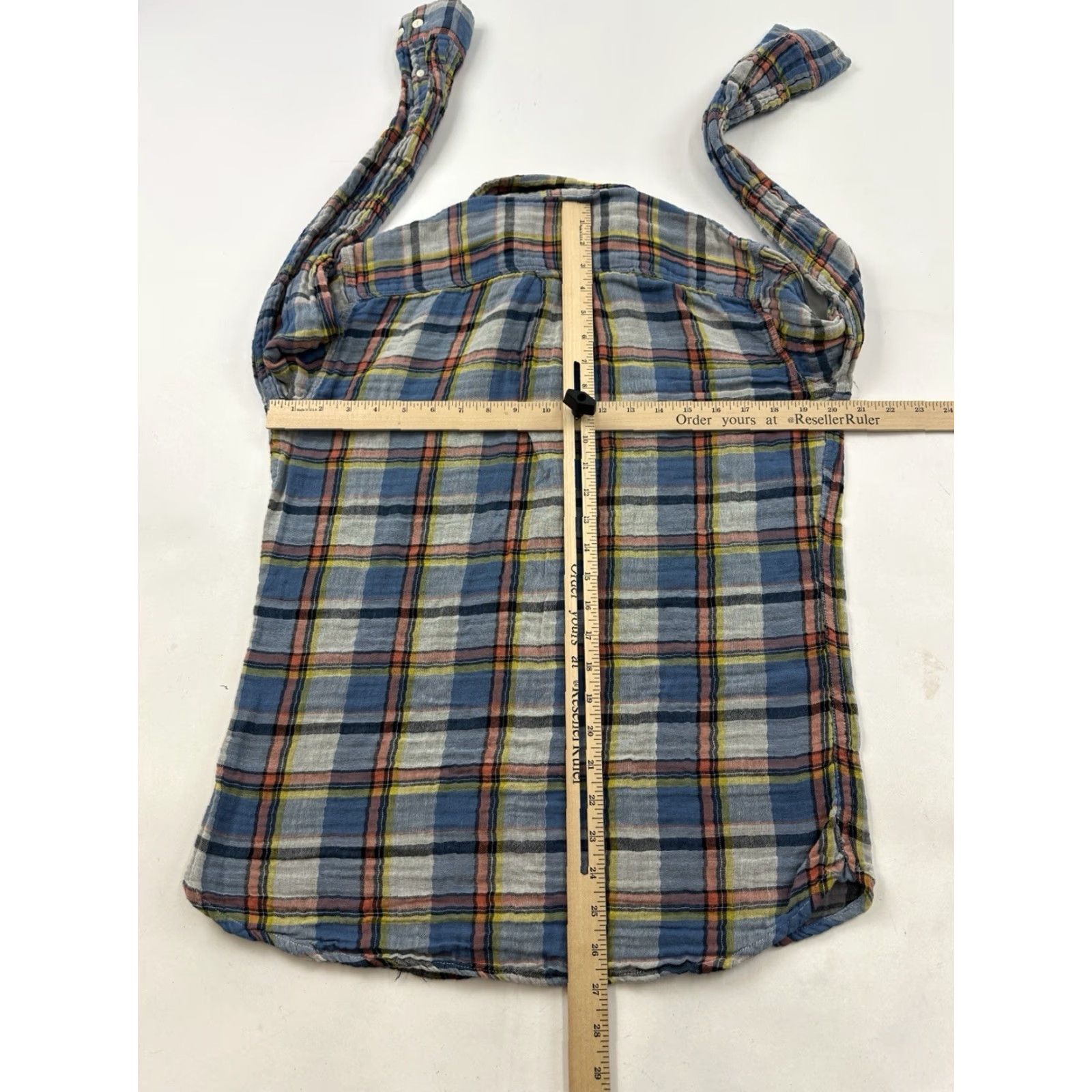 Saks Fifth Avenue Saks Fifth Avenue Shirt Mens Small Plaid Blue Button Up Casual Preppy Size US S / EU 44-46 / 1 - 4 Thumbnail