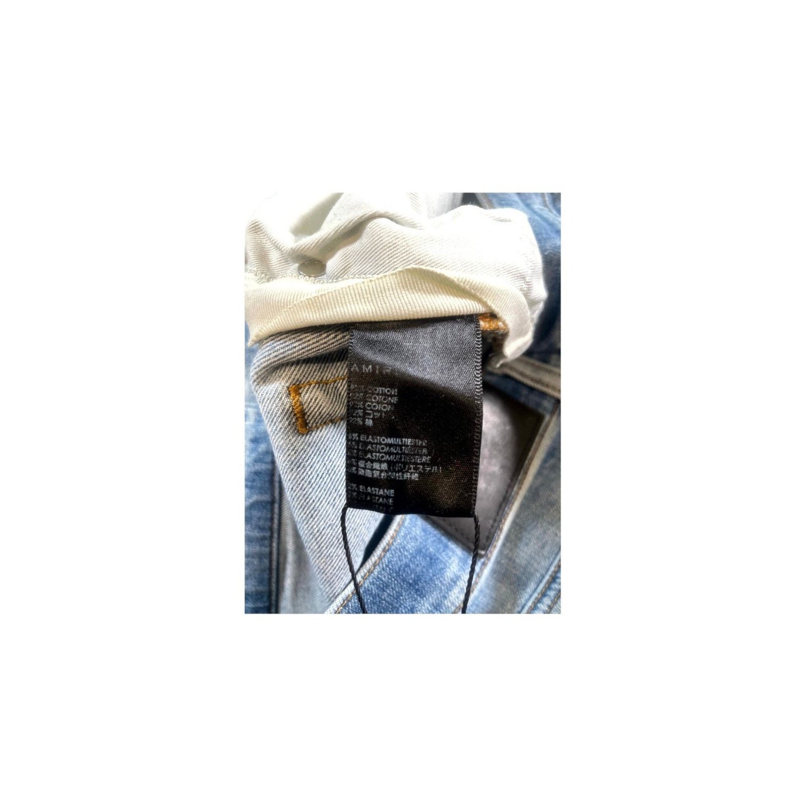 Amiri Amiri Rip Light Wash Jeans Size US 31 - 5 Thumbnail