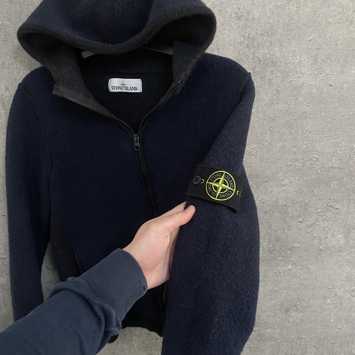 Stone Island Stone Island Wool Zip Hoodie Fleece Jacket Size US S / EU 44-46 / 1 - 5 Thumbnail
