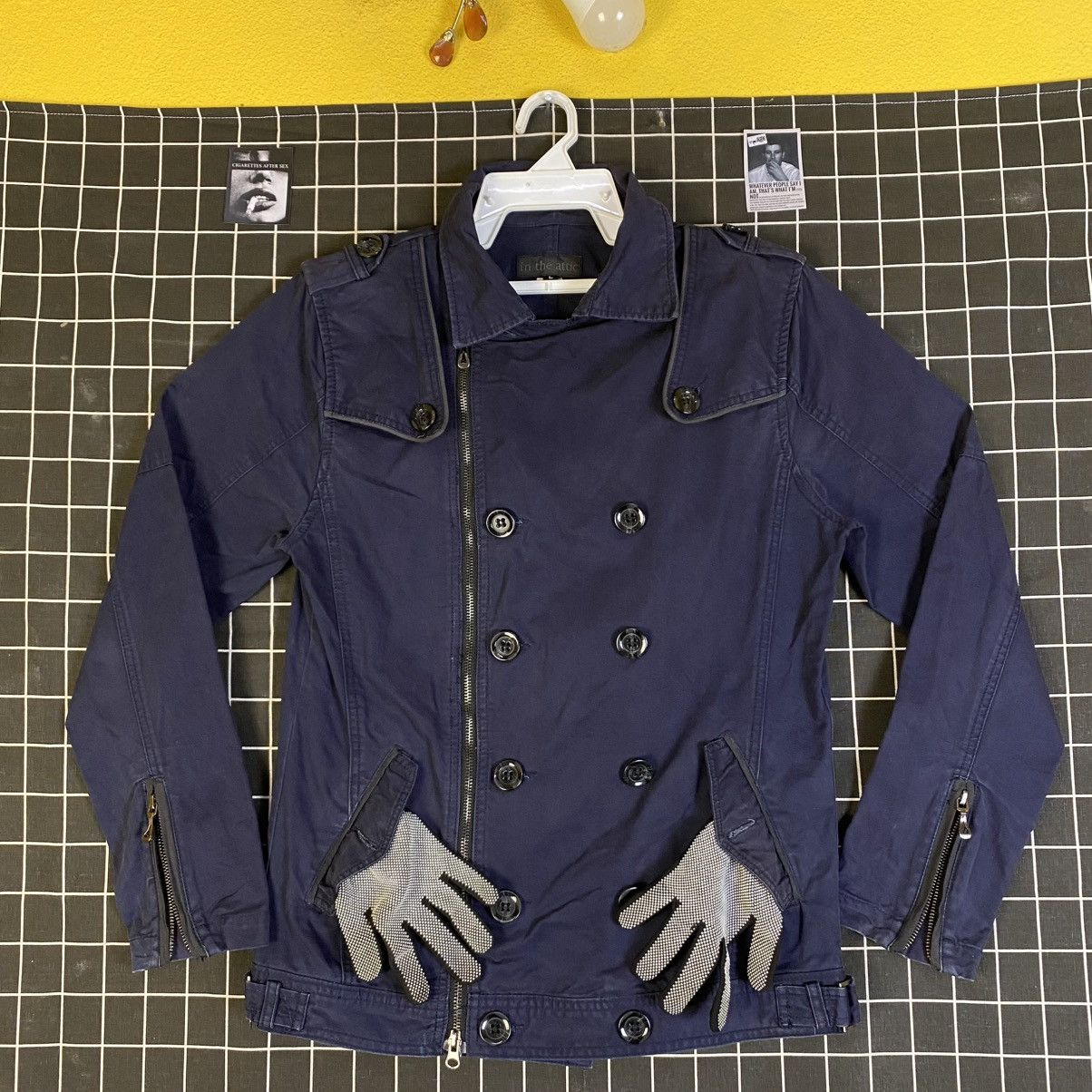 In The Attic 🇯🇵 IN THE ATTIC DOUBLE BREASTED PUNK BIKER JACKET Size US L / EU 52-54 / 3 - 1 Thumbnail