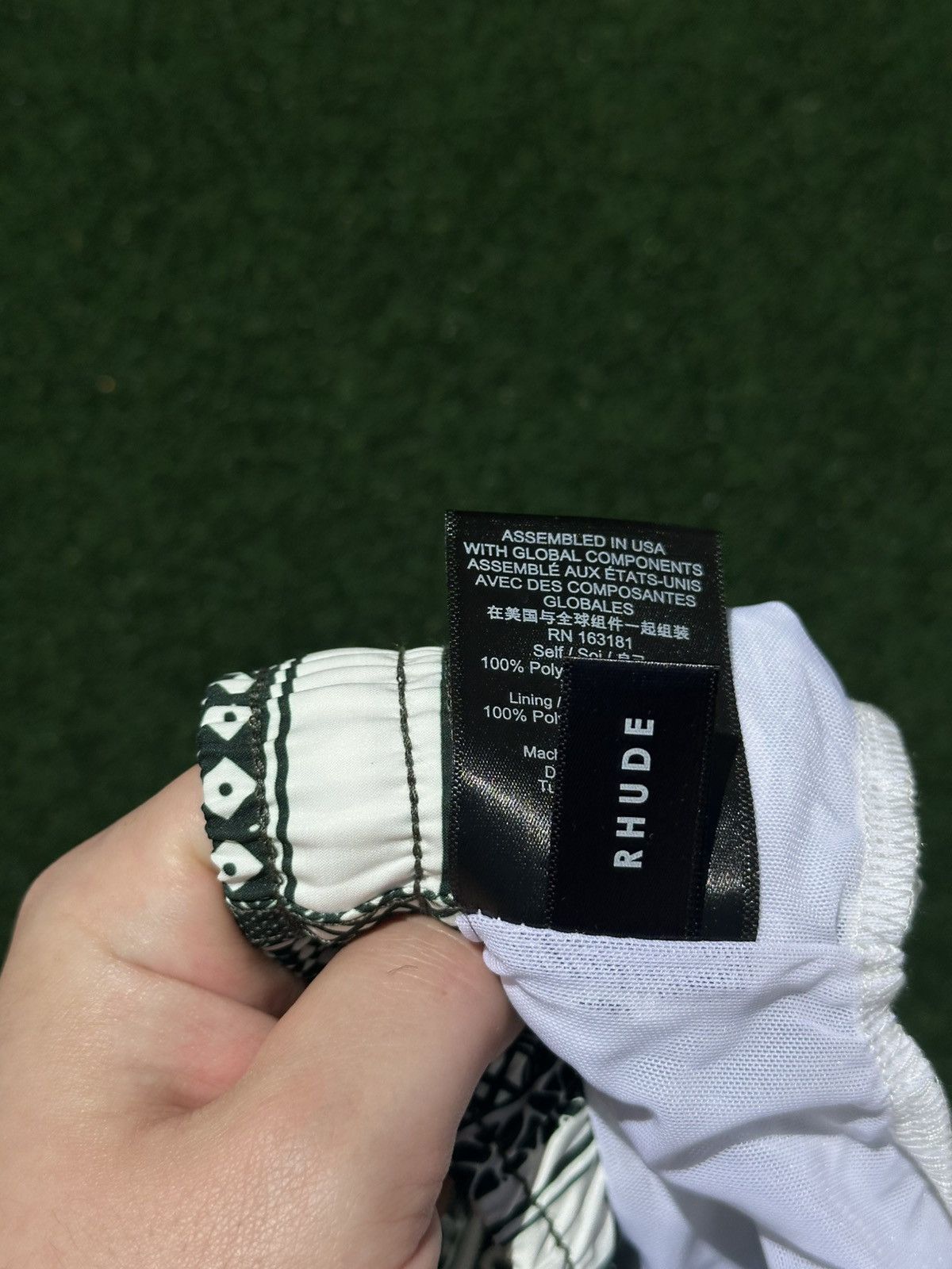 Rhude Rhude -Bandana Shorts/Swim Trunks Medium -Green & White-BNWT Size US 32 / EU 48 - 5 Thumbnail
