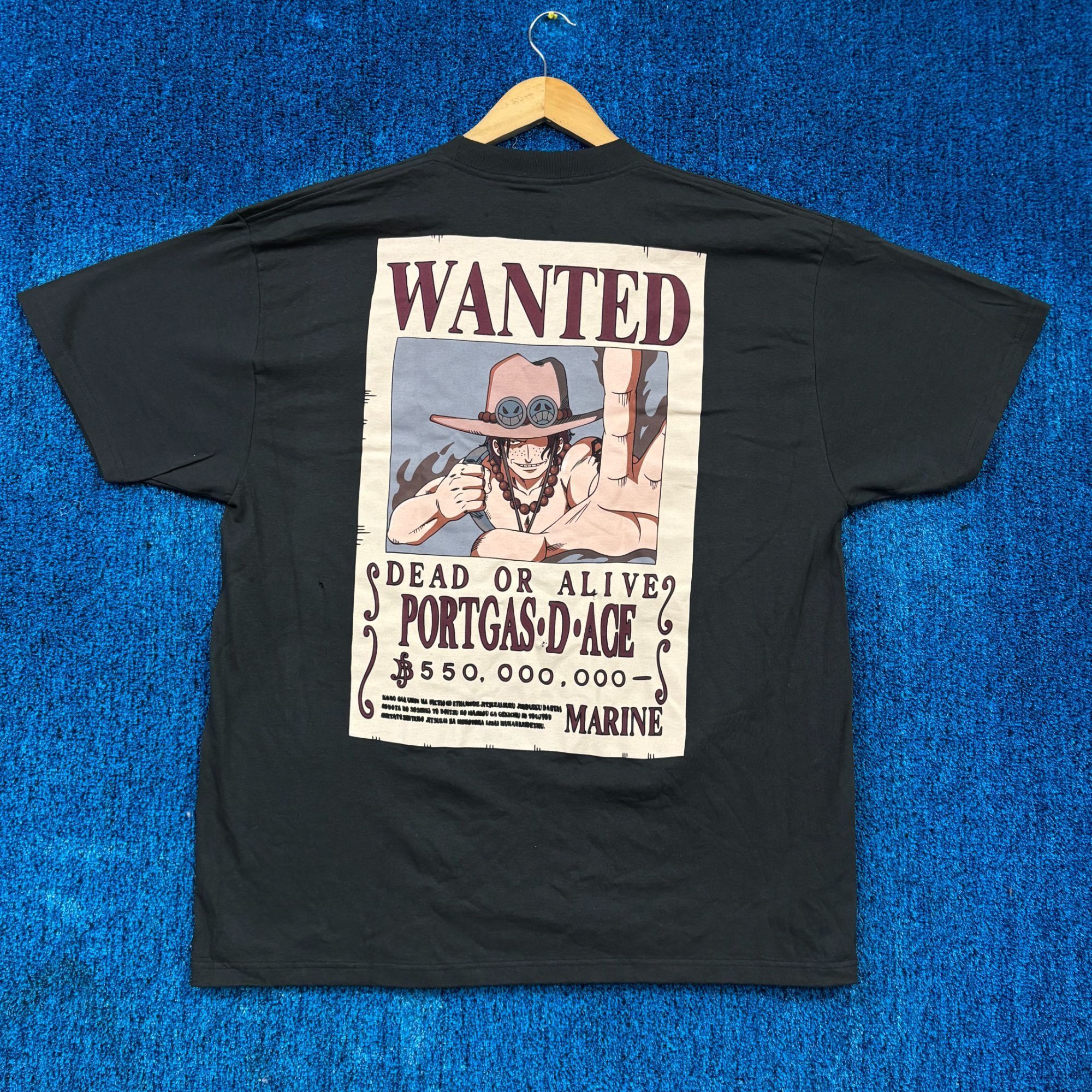 One Piece Portgas D Ace Wanted Dead or Alive Poster One Piece Tee XL Size US XL / EU 56 / 4 - 1 Thumbnail