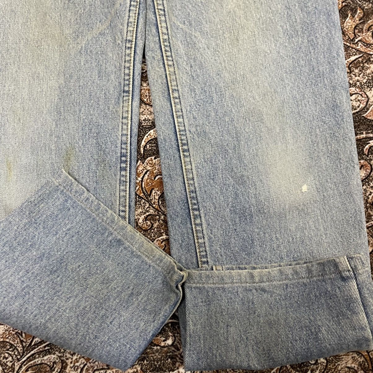 Edwin 🔥Vintage 80s Edwin USA Made Stoned Washed Dirty Denim Jeans Size US 29 - 7 Thumbnail