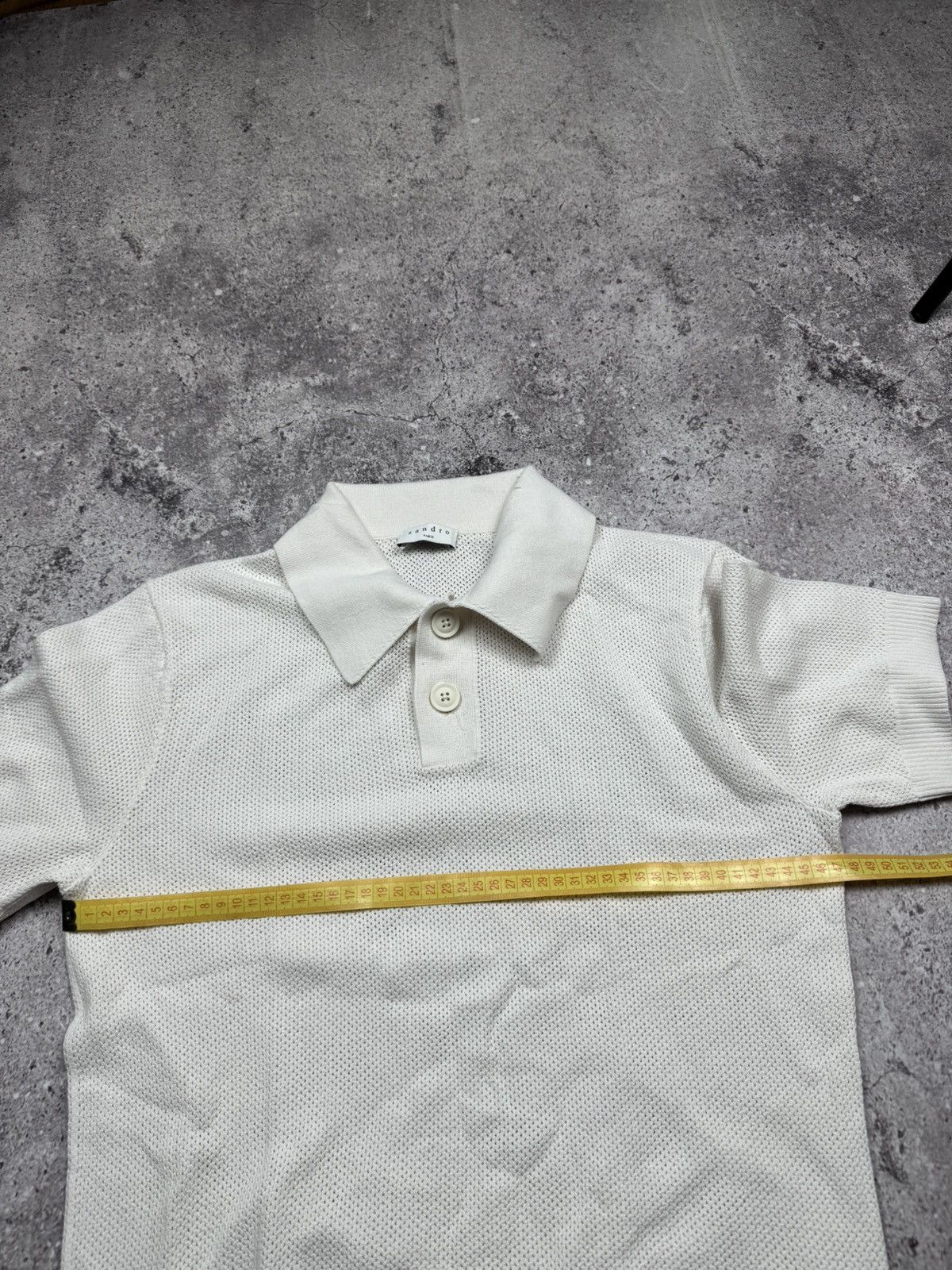 Sandro SANDRO PARIS Woven Knit Polo Size M Size US M / EU 48-50 / 2 - 9 Thumbnail