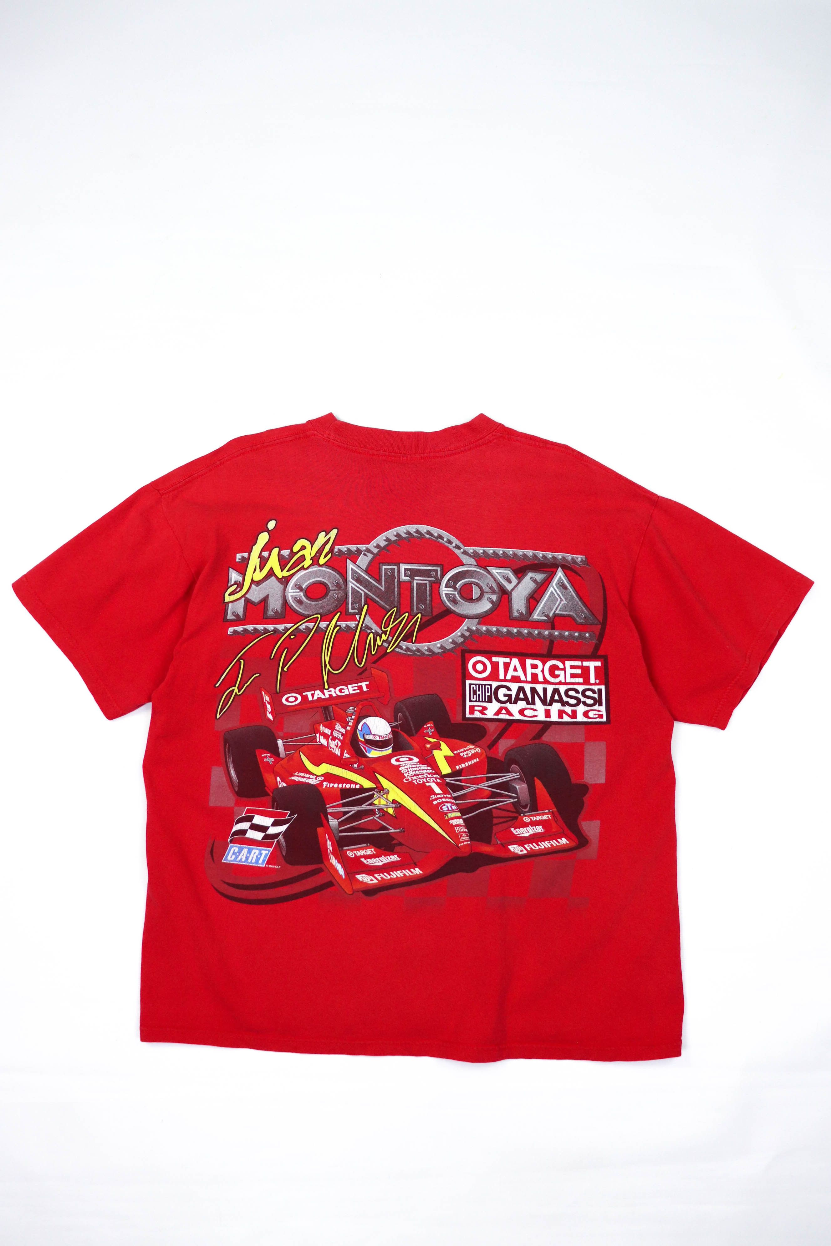 Formula 1 2000s Vintage Juan Montoya F1 Distressed Sun Faded T-shirt Size US L / EU 52-54 / 3 - 1 Thumbnail