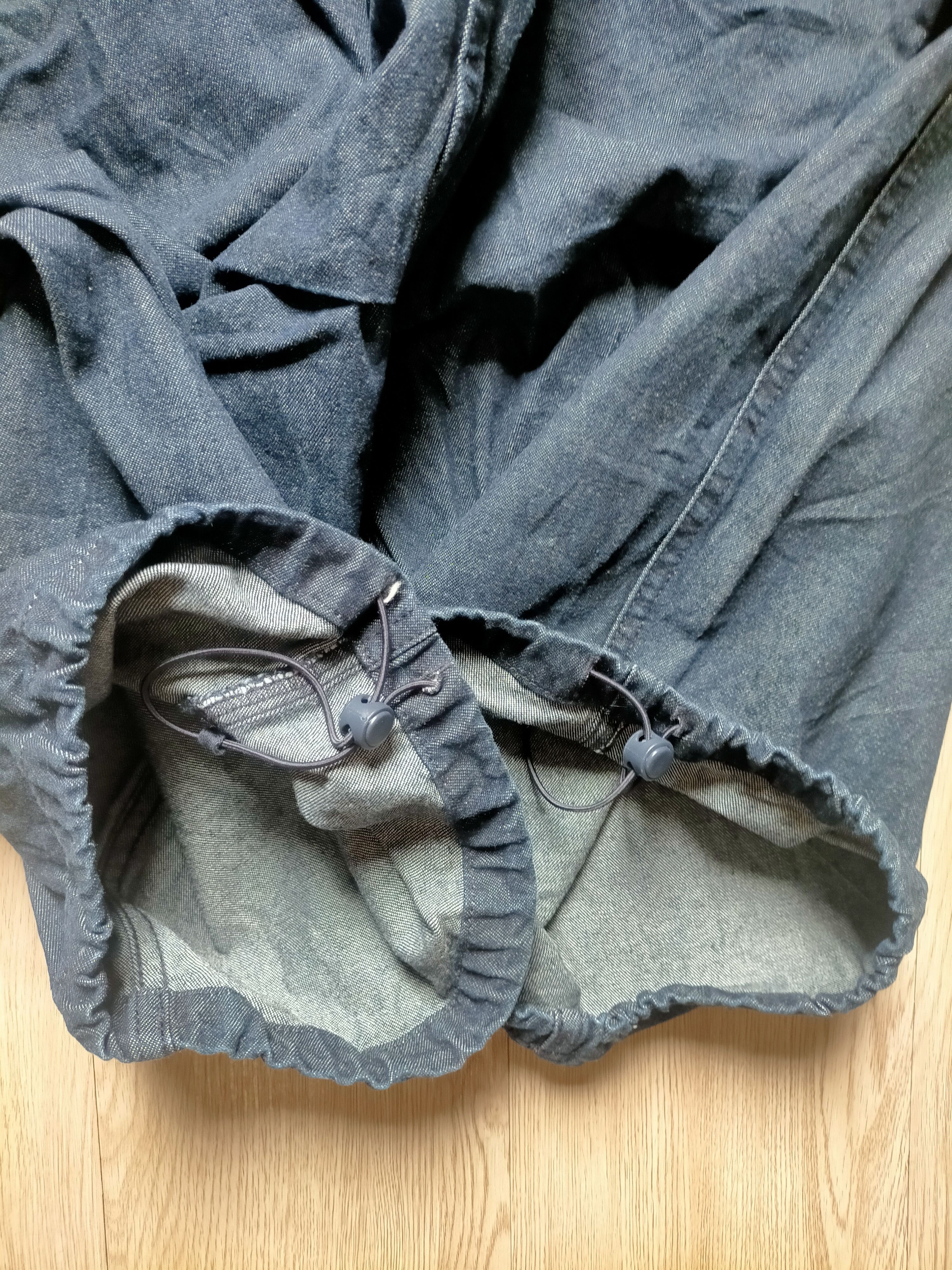 GU Parachute Denim Baggy wide Leg Cargo Jeans