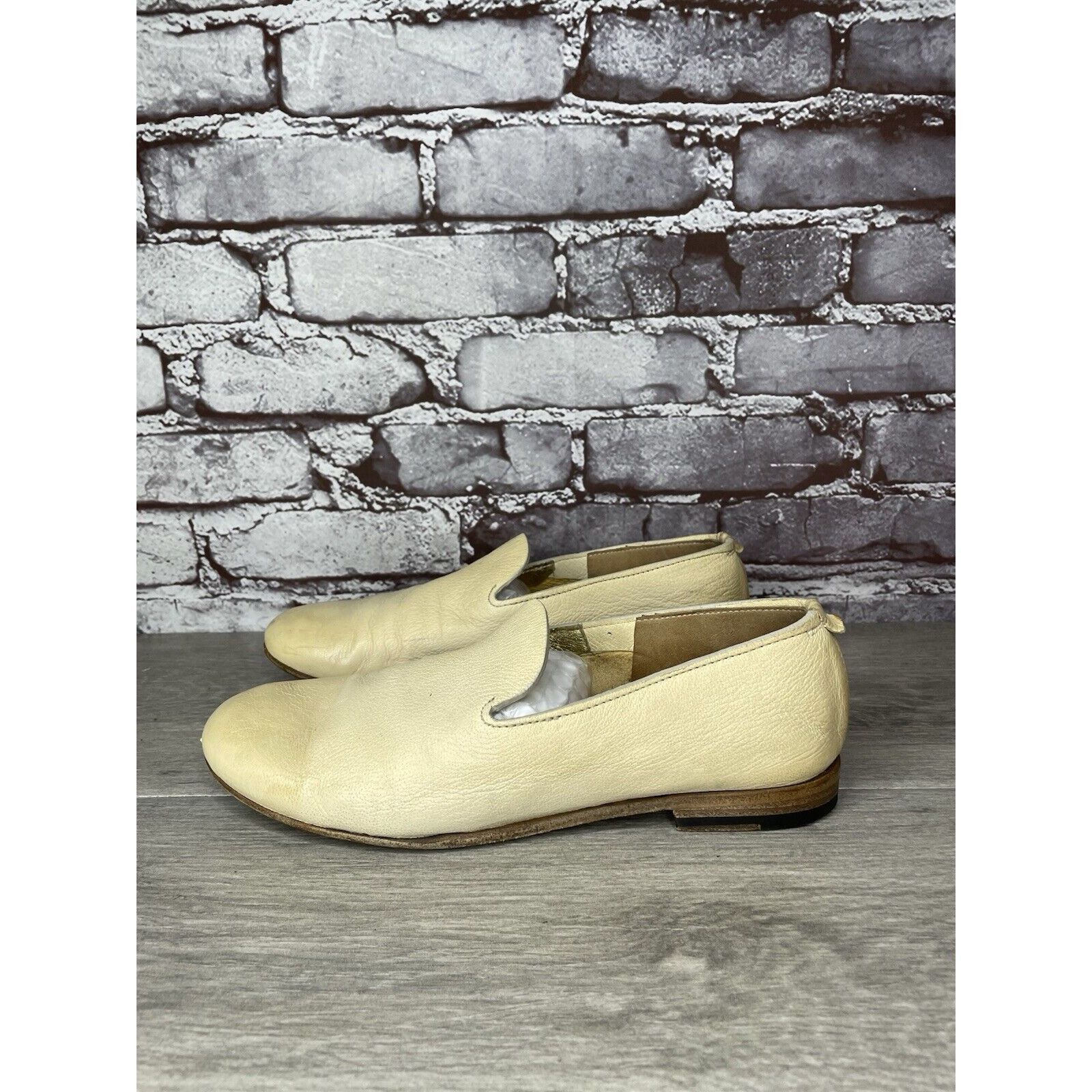 Silvano Sassetti Silvano Sassetti Beige Leather Slip On Loafers Flats Shoes W Size US 8 / IT 38 - 5 Thumbnail