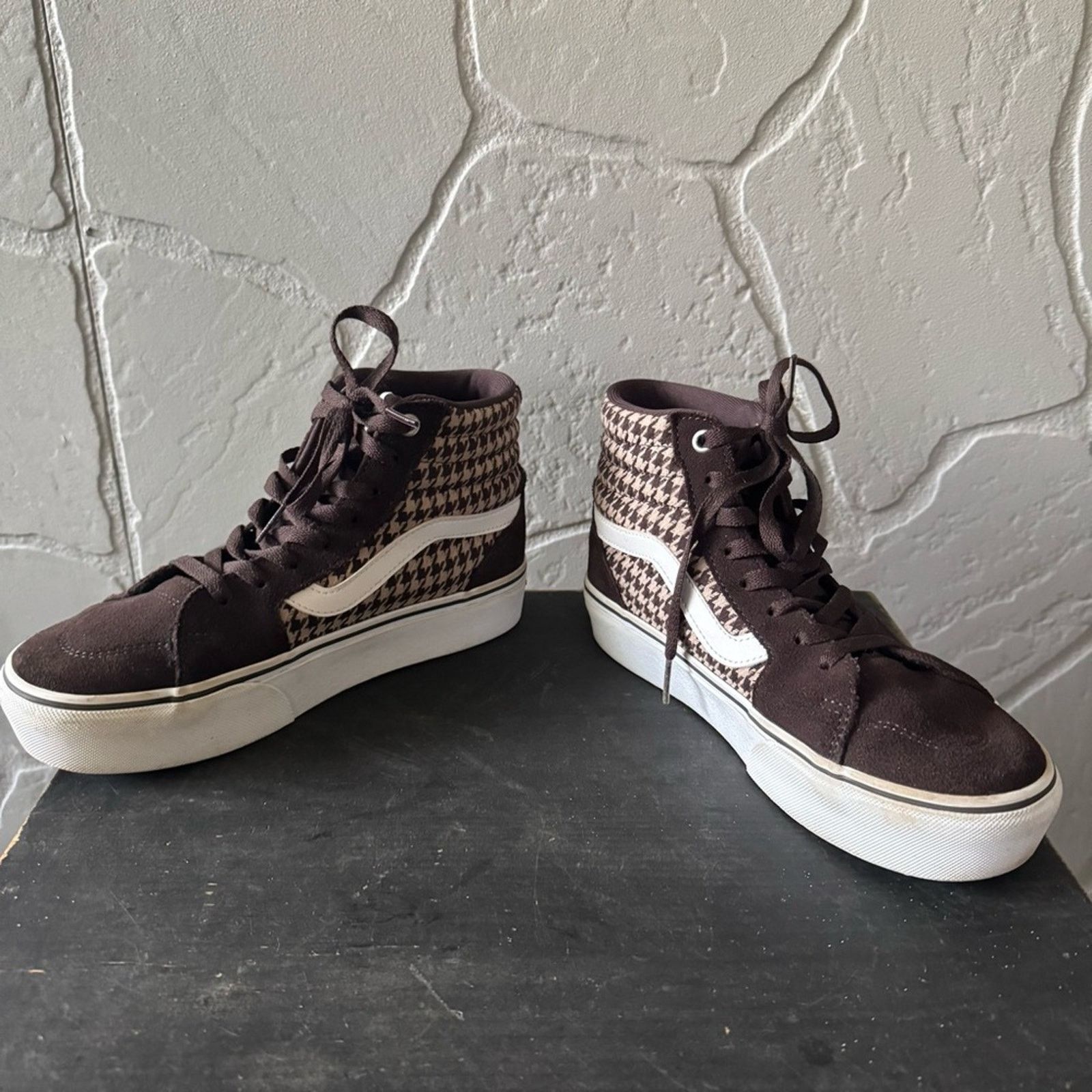 Vans Vans Filmore High Top Sneaker Wm Size 7 Brown Plaid Platform Size US 7 / IT 37 - 5 Thumbnail