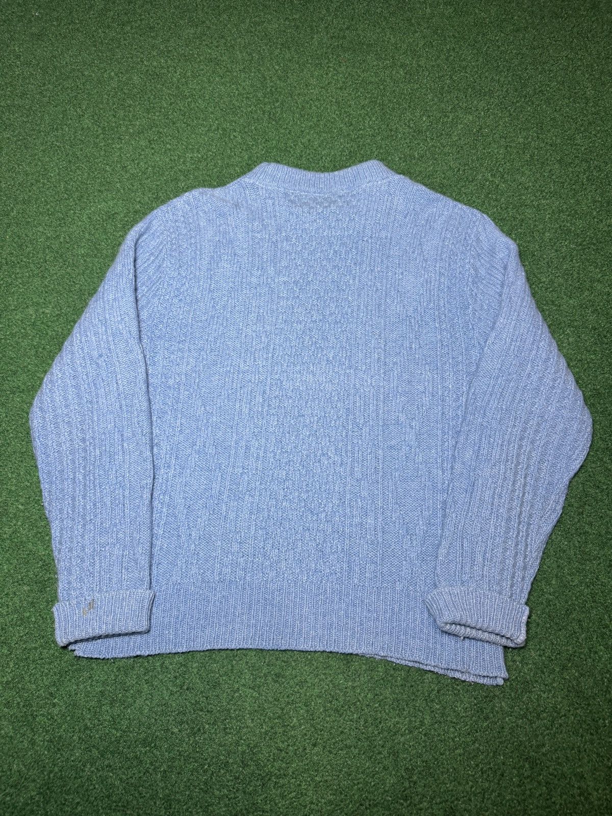 Vintage Vintage 60s Campus Blue Periwinkle Wool Blend Large Sweater Size US L / EU 52-54 / 3 - 3 Thumbnail
