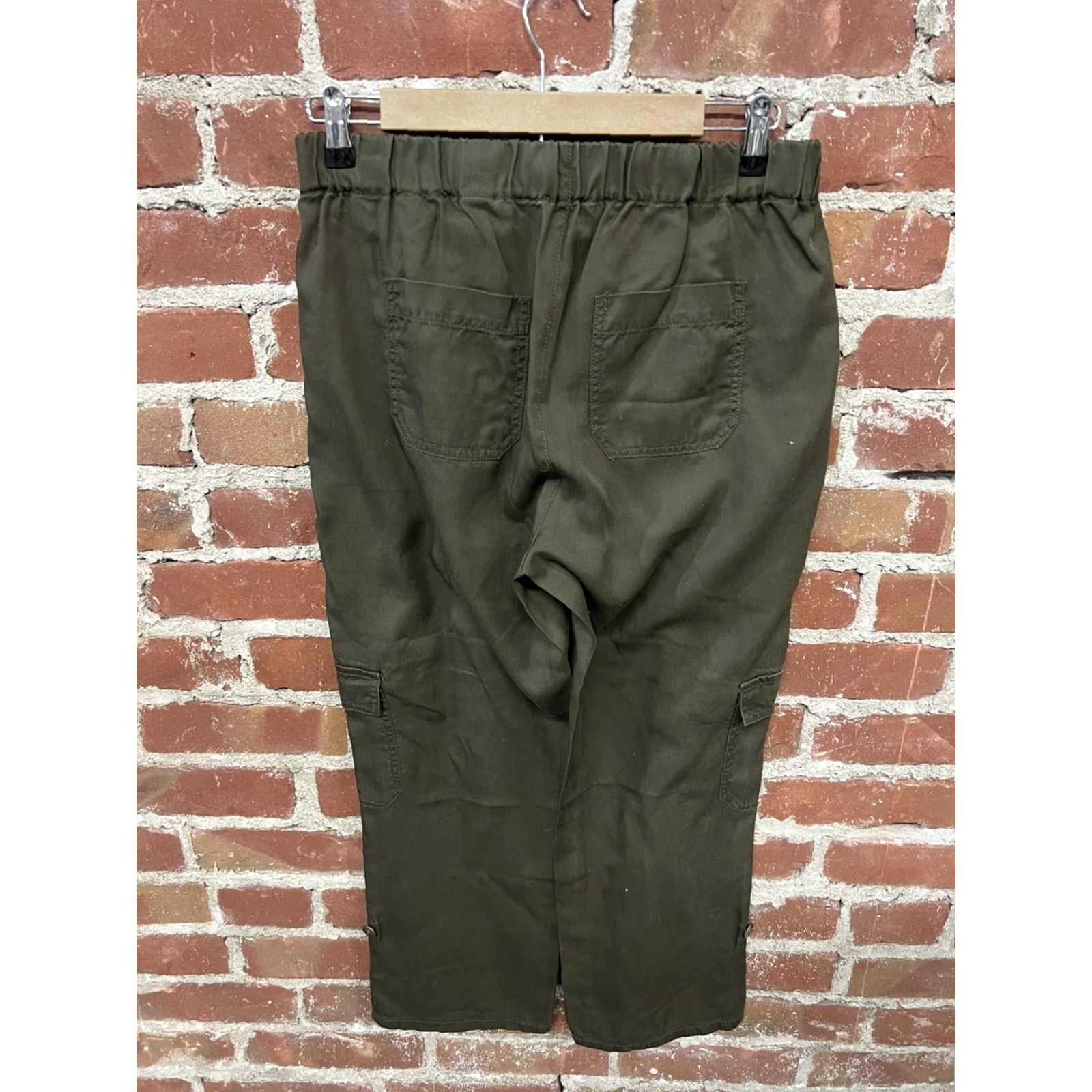 Coldwater Creek Coldwater Creek Pants Women XS Green Wide-Leg Tencel Natural Fit Travel Pull On Drawstring Size 26" / US 2 / IT 38 - 2 Thumbnail