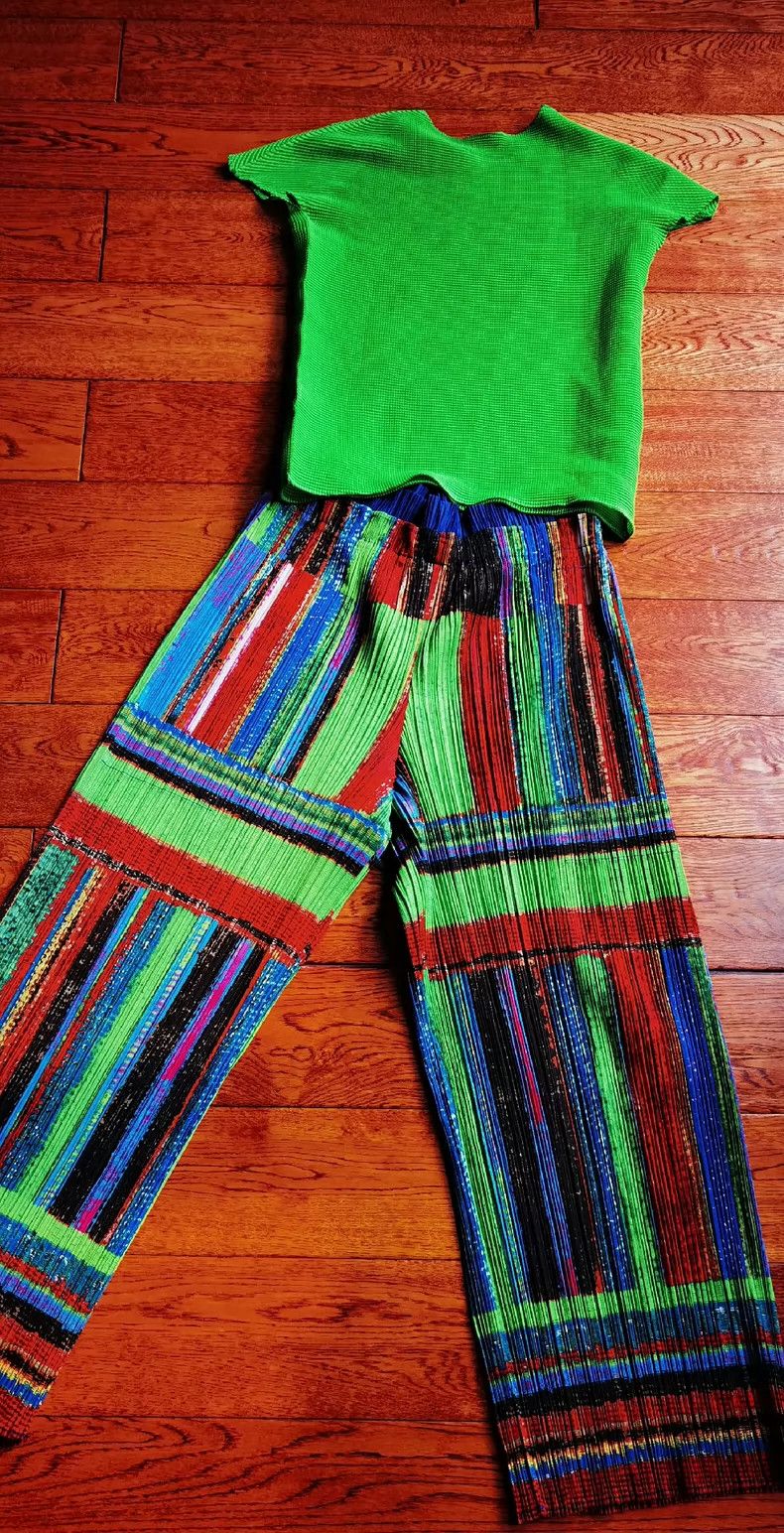 Pleats Please Issey Miyake Issey Miyake size:3 Ethnic style wide-leg pants Size 42" / US 20 - 4 Thumbnail