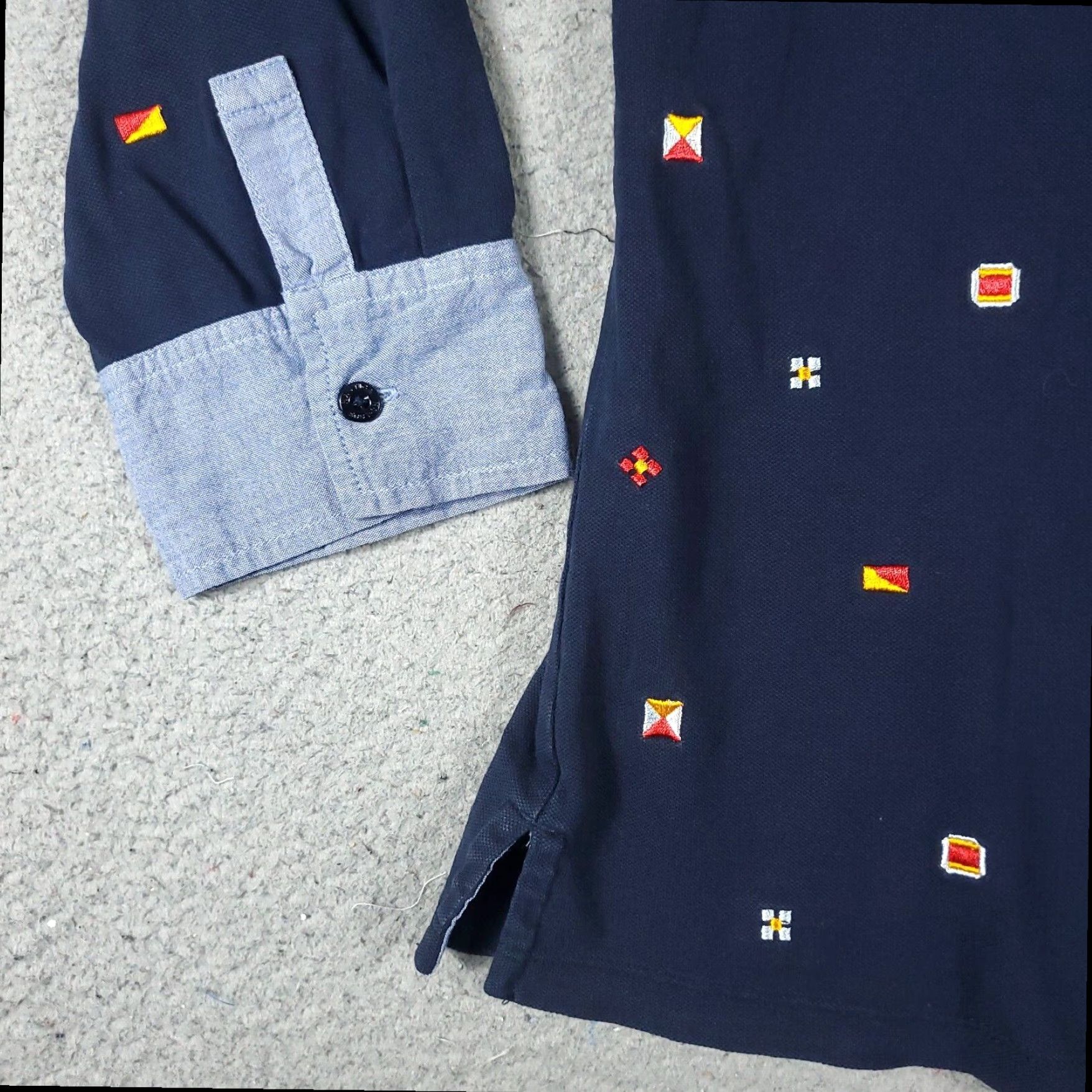 Nautica Nautica Womens Polo Shirt Blue Medium Long Sleeve Collared Button Front Cotton Size M / US 6-8 / IT 42-44 - 3 Thumbnail