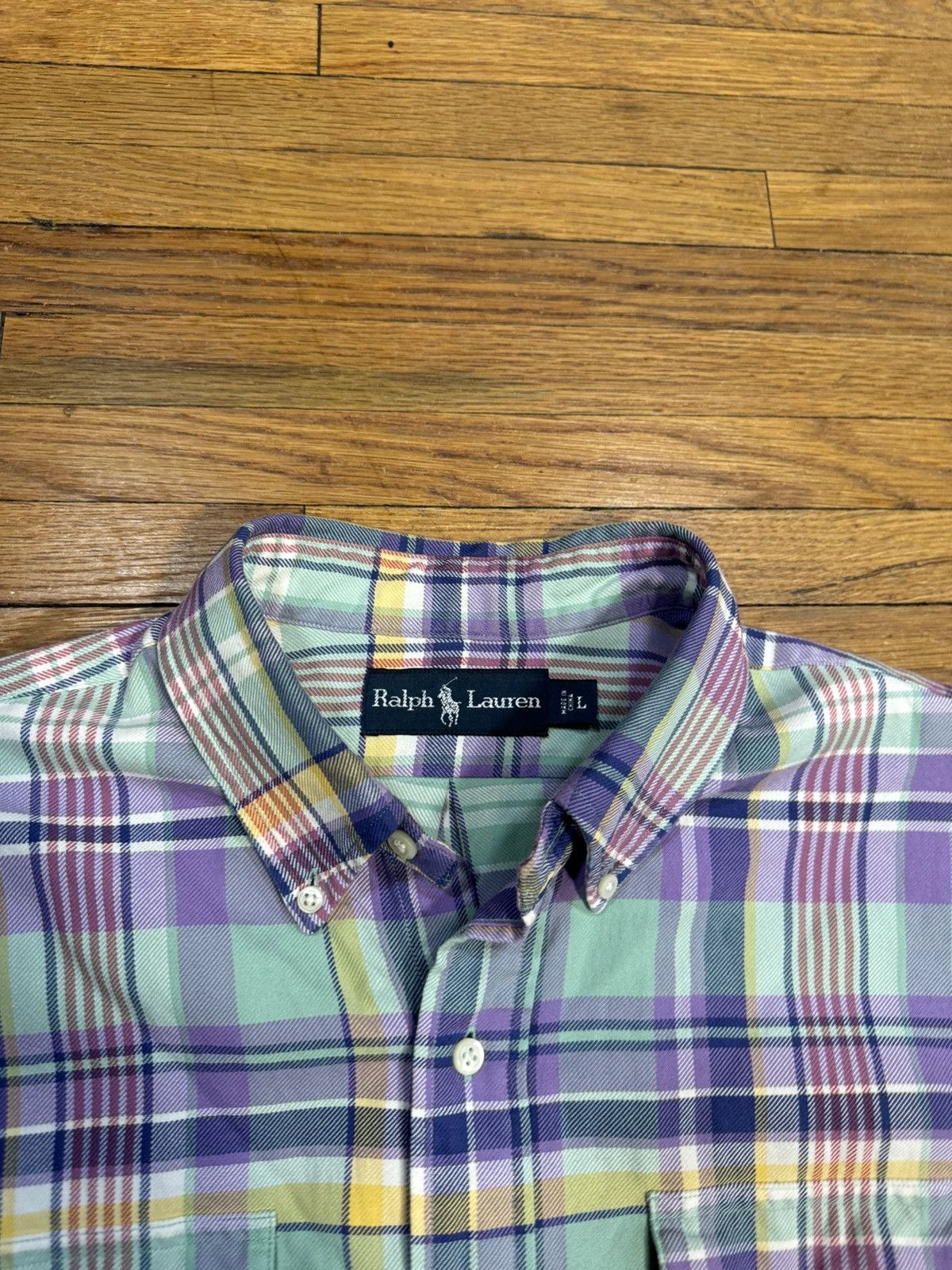 Polo Ralph Lauren Vintage Polo Ralph Lauren Plaid Shirt Size US L / EU 52-54 / 3 - 3 Thumbnail