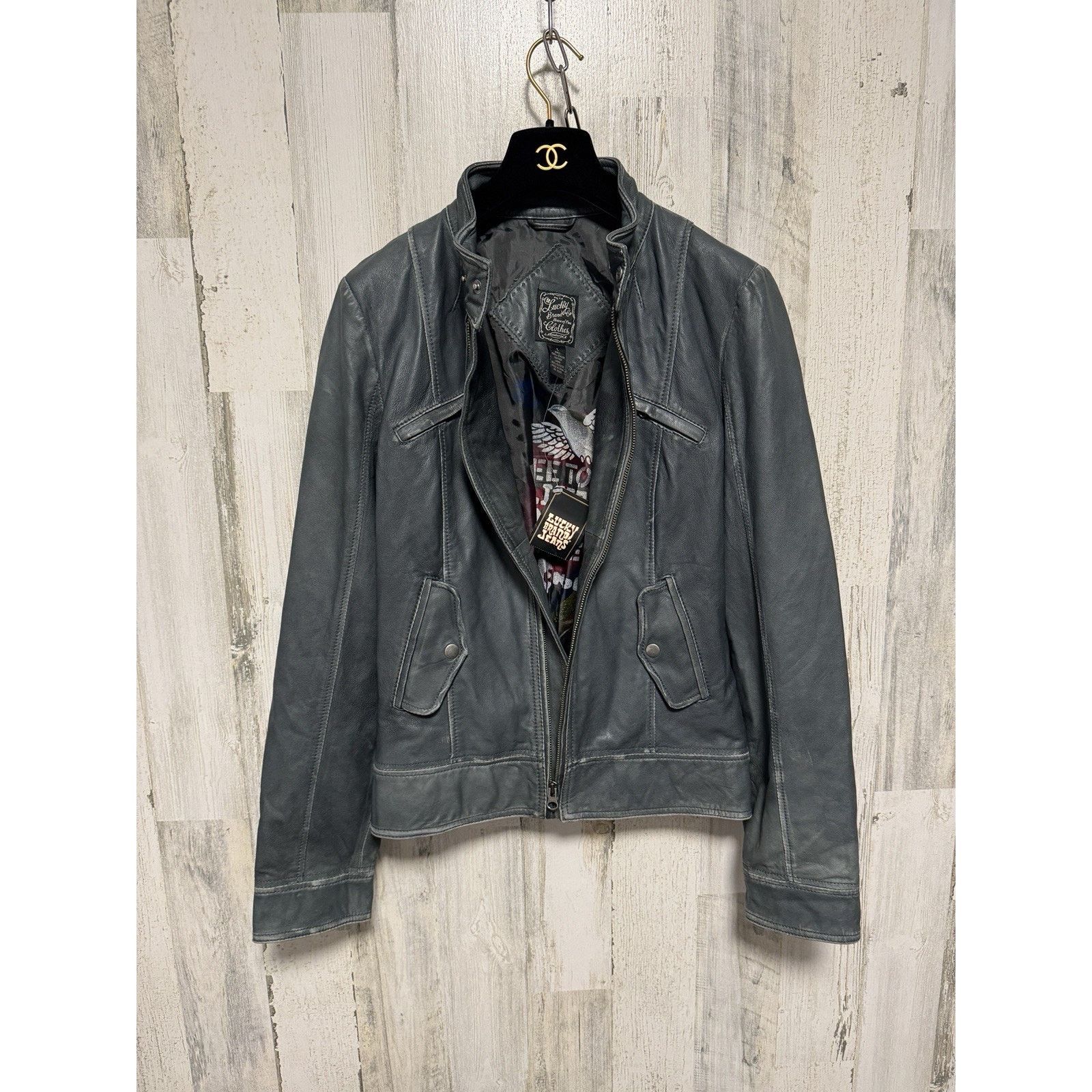 Lucky Brand NWT Lucky Brand leather Jacket Size L Size L / US 10 / IT 46 - 4 Thumbnail