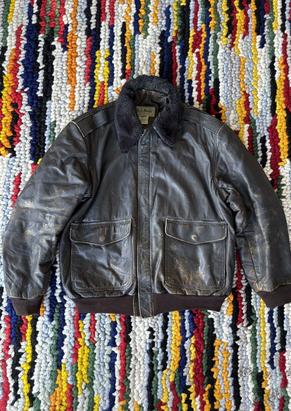 L.L. Bean Vintage L.L Bean Leather Jacket Brown Size US M / EU 48-50 / 2 - 1 Thumbnail