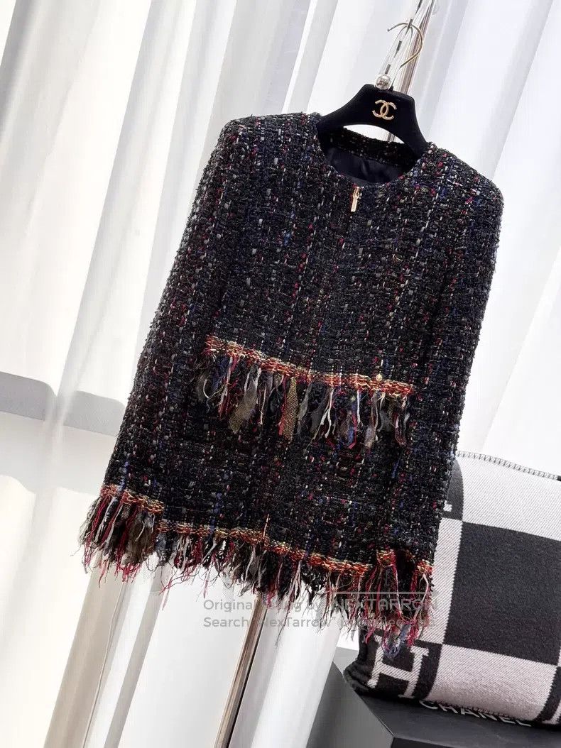 Chanel Chanel Black and gold mixed color checkered tassel woven z Size XXS / US 00 / IT 34 - 2 Thumbnail